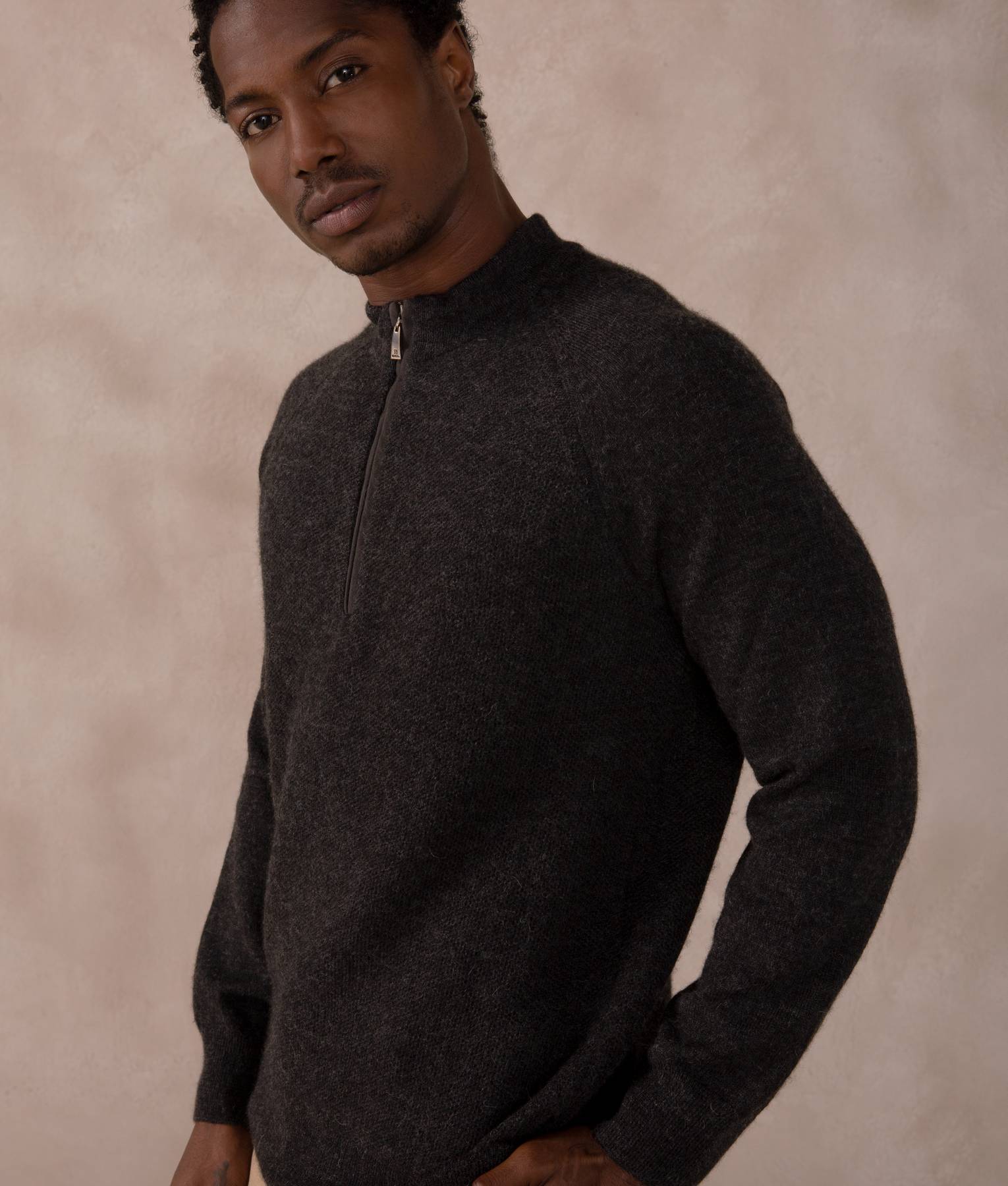 Chompa Panal Cuello Mock