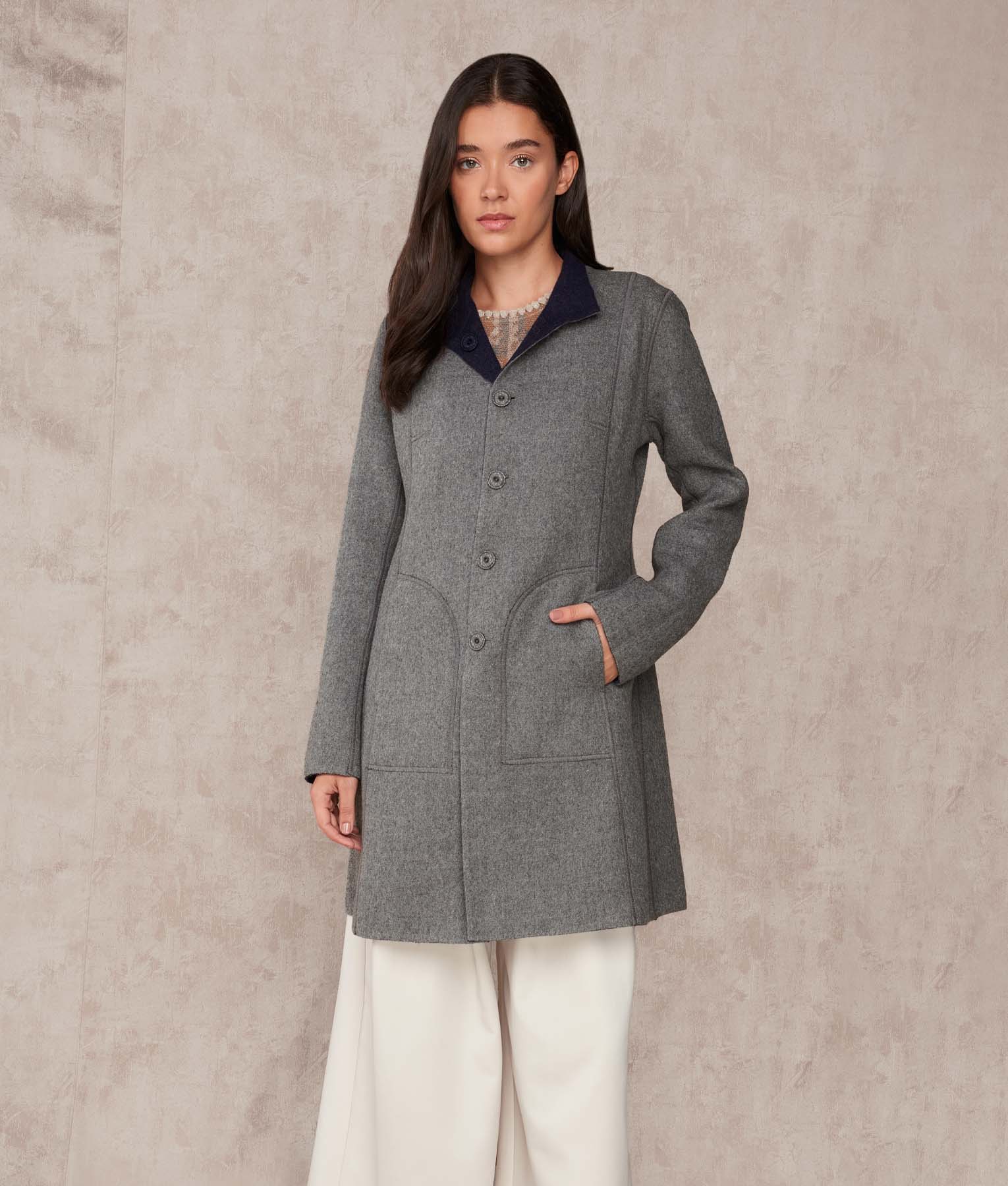 Abrigo Clásico Reversible Baby Alpaca