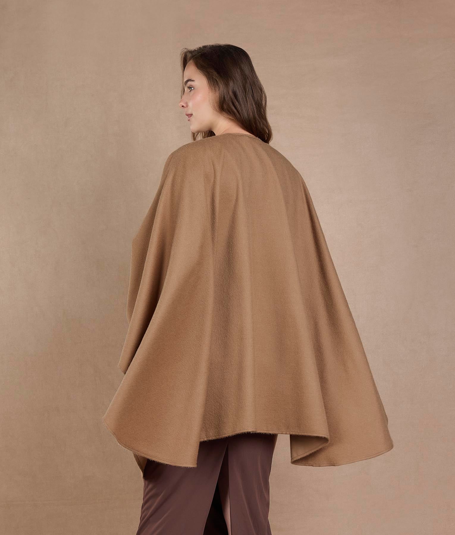 Ruana Baby Alpaca - Tabaco Marron