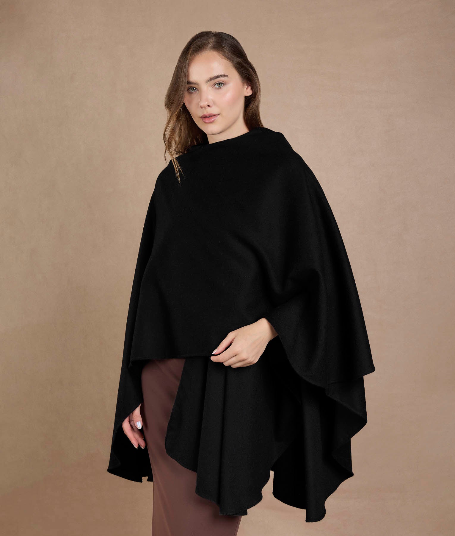 Ruana Baby Alpaca - Negro