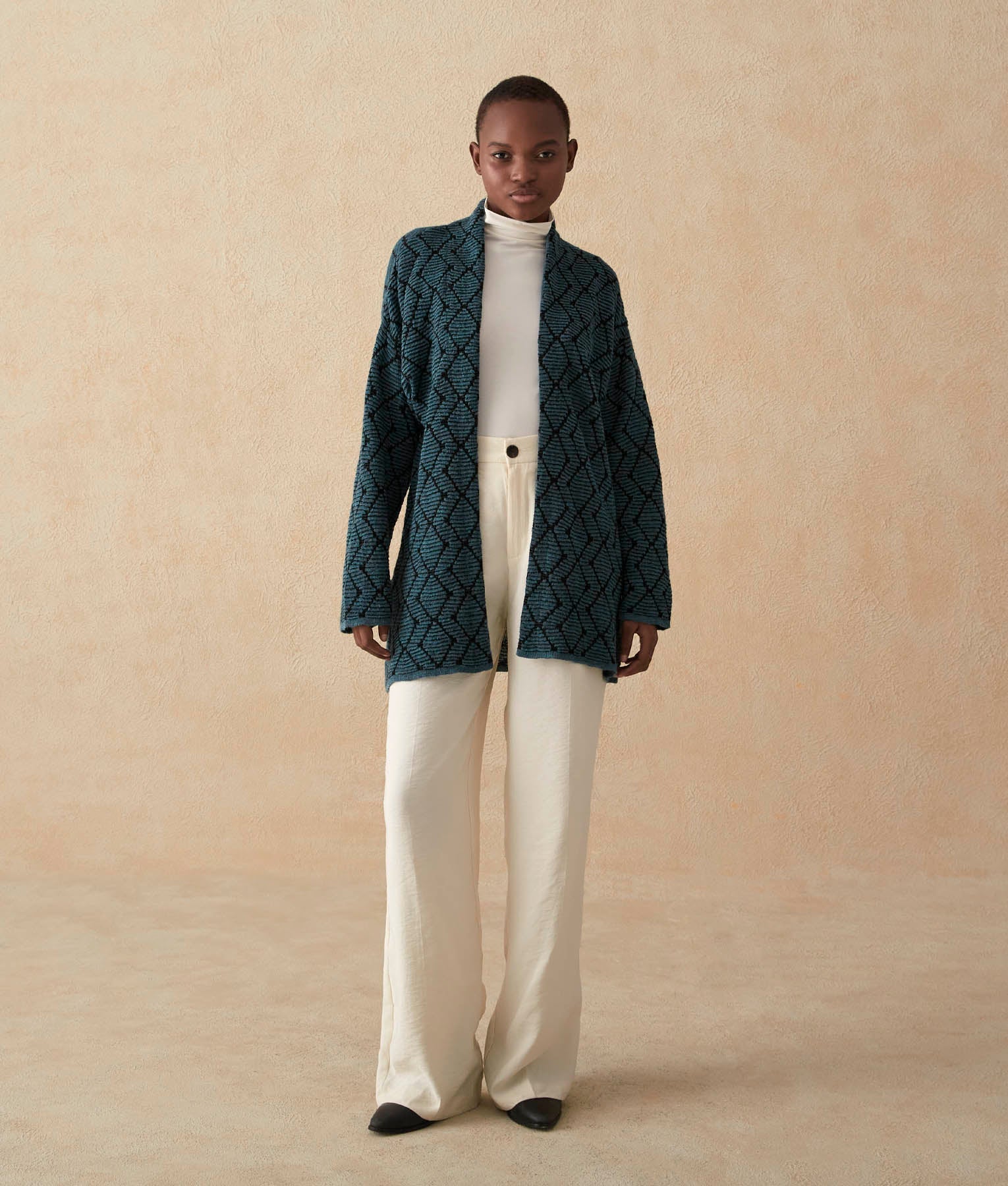 Cárdigan Largo Con Bolsillos