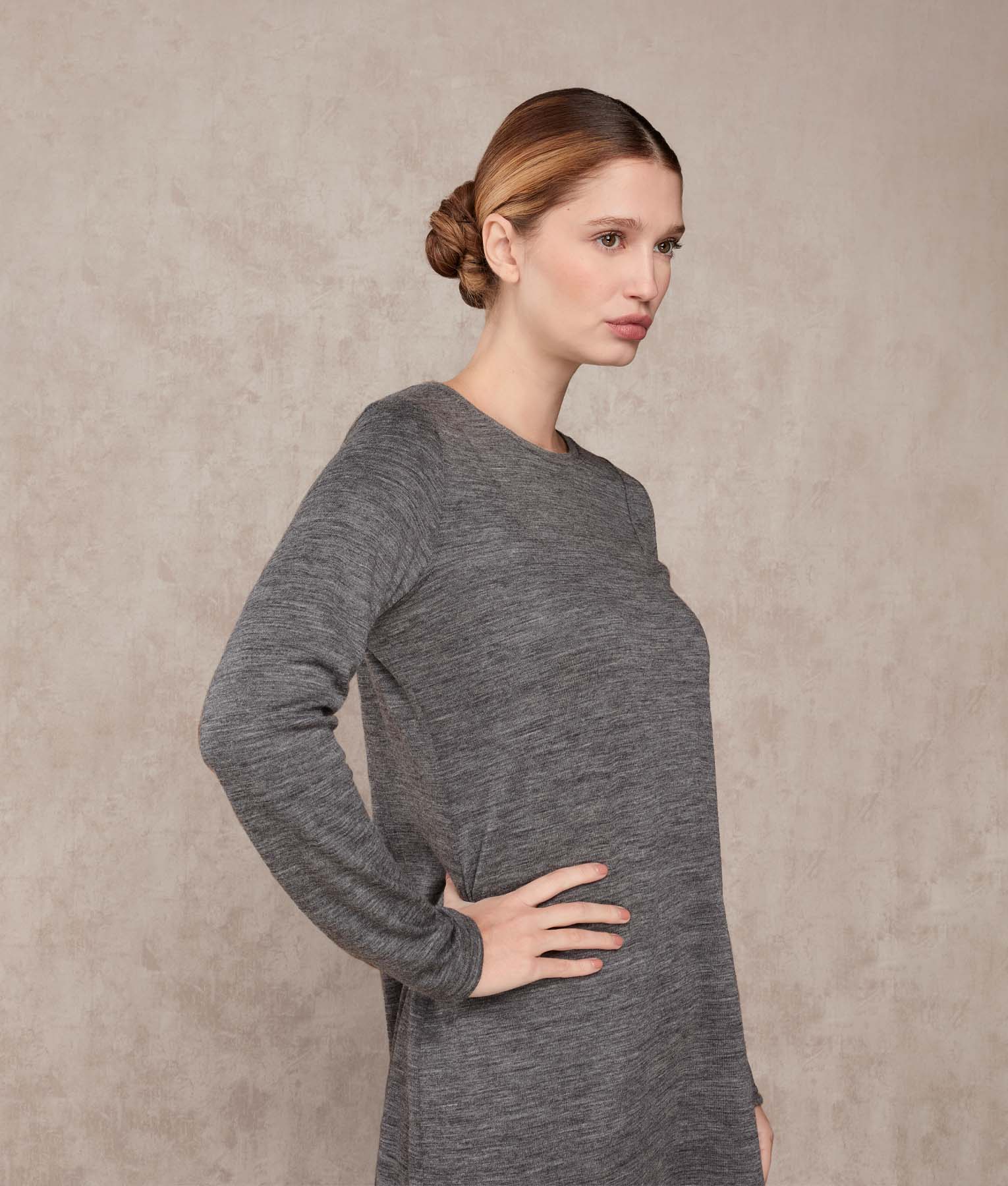 Vestido Reversible Clasico - Hierro Forjado Y Gris Claro