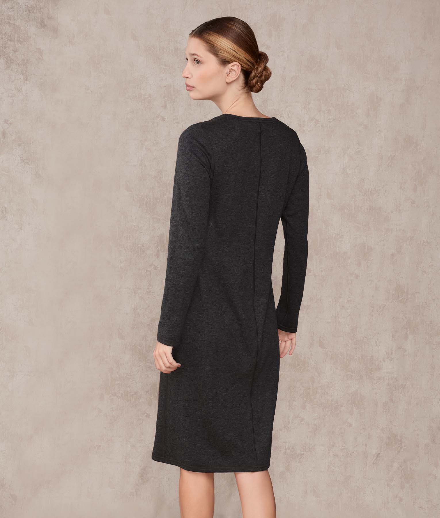 Vestido Reversible Clasico - Hierro Forjado Y Gris Claro