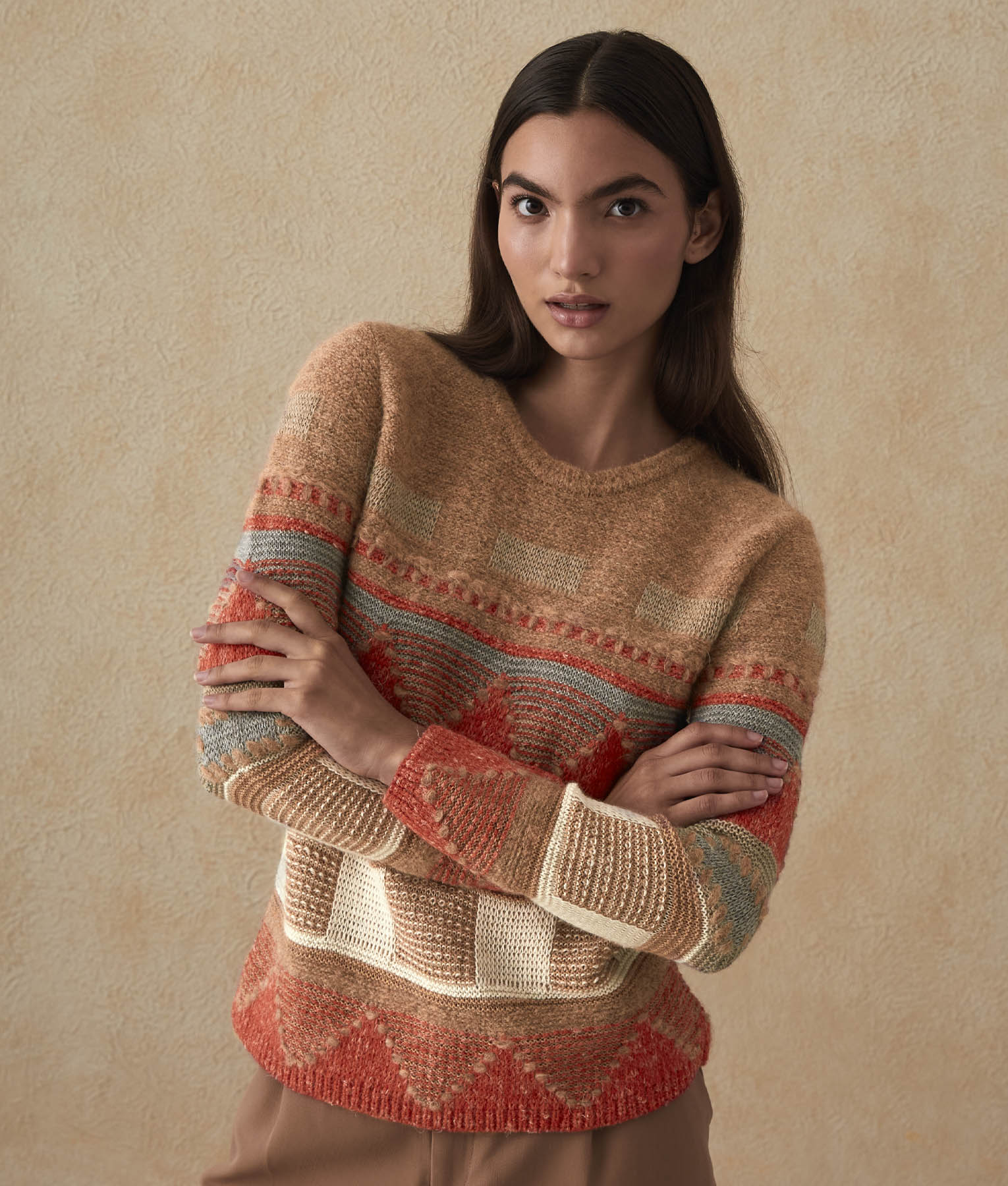 Chompa Geometric Intarsia