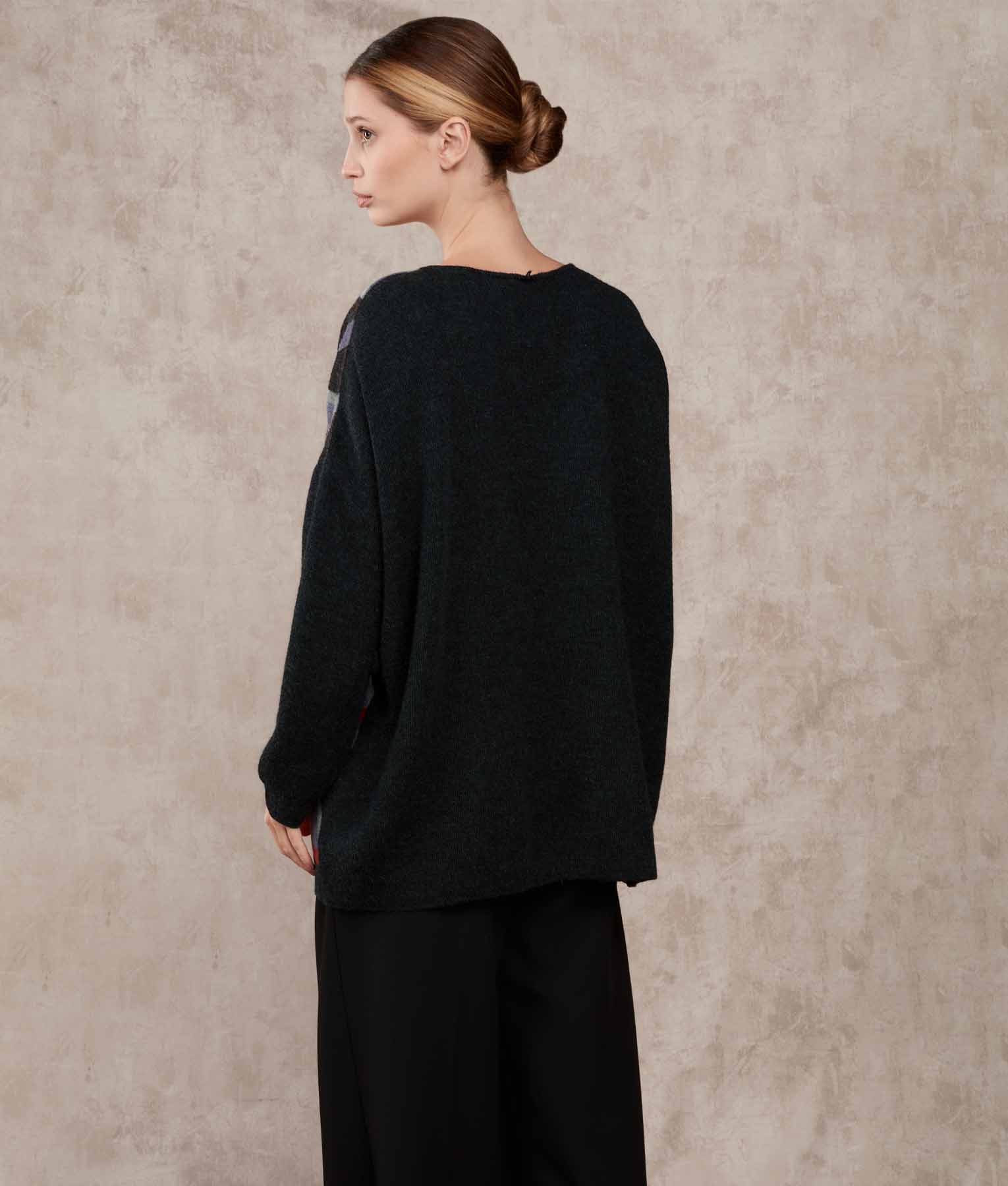 Poncho Collar - Neblina Purpura Y Koi