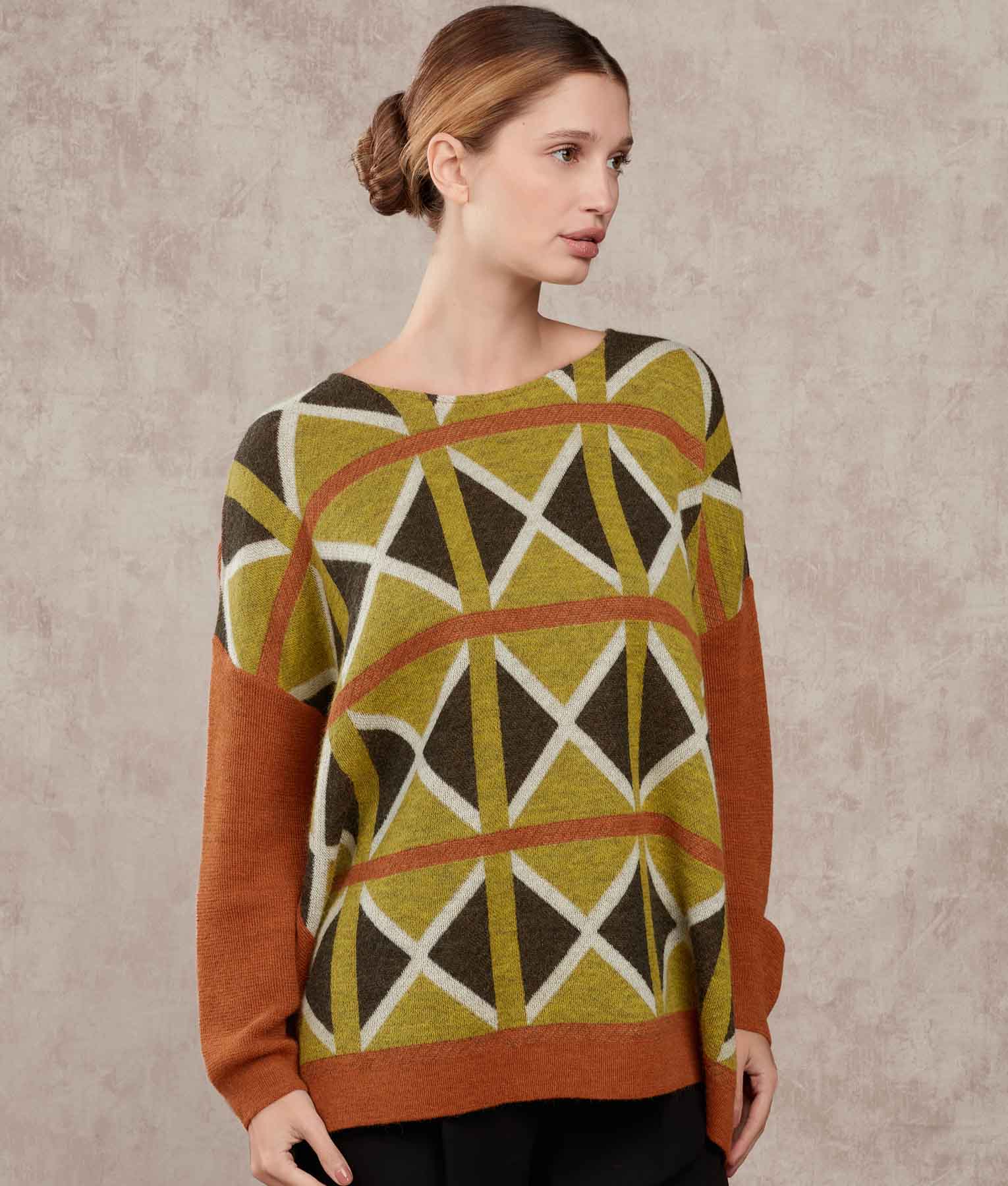 Poncho Collar - Lava Fundida Y Azul Vallarta