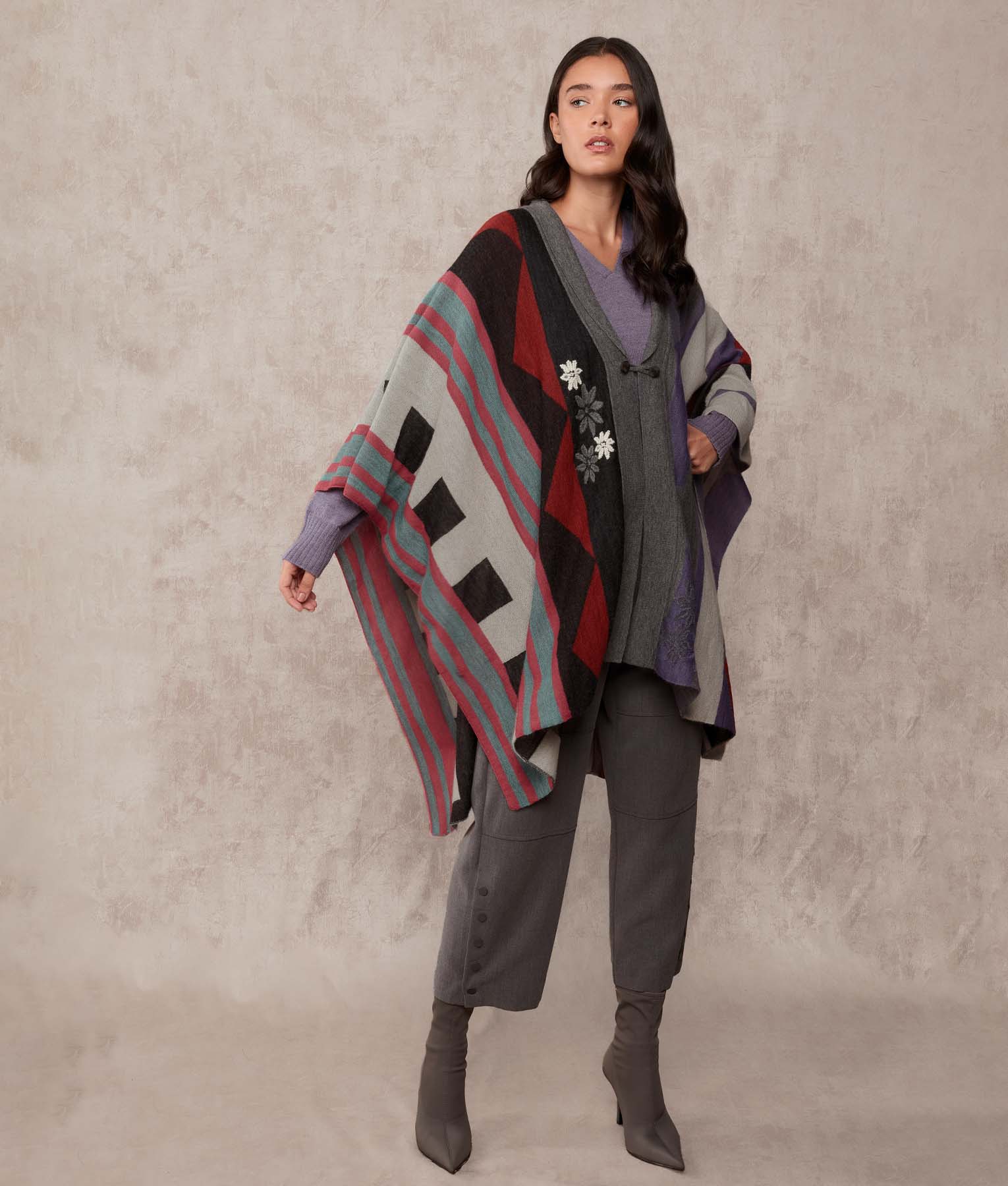 Capa Bordada - Cielo De Diciembre Y Jacaranda