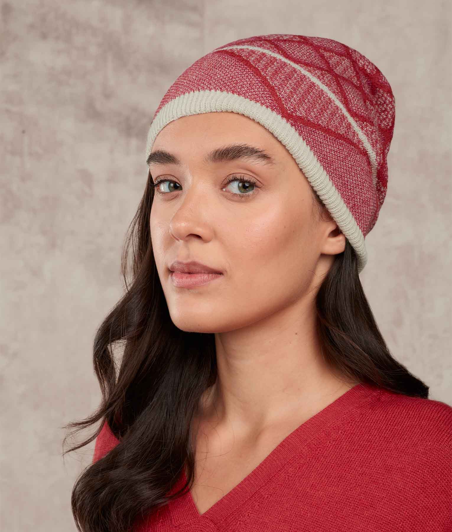 Gorro de Ladrillos - Garceta y Rojo pompeyano