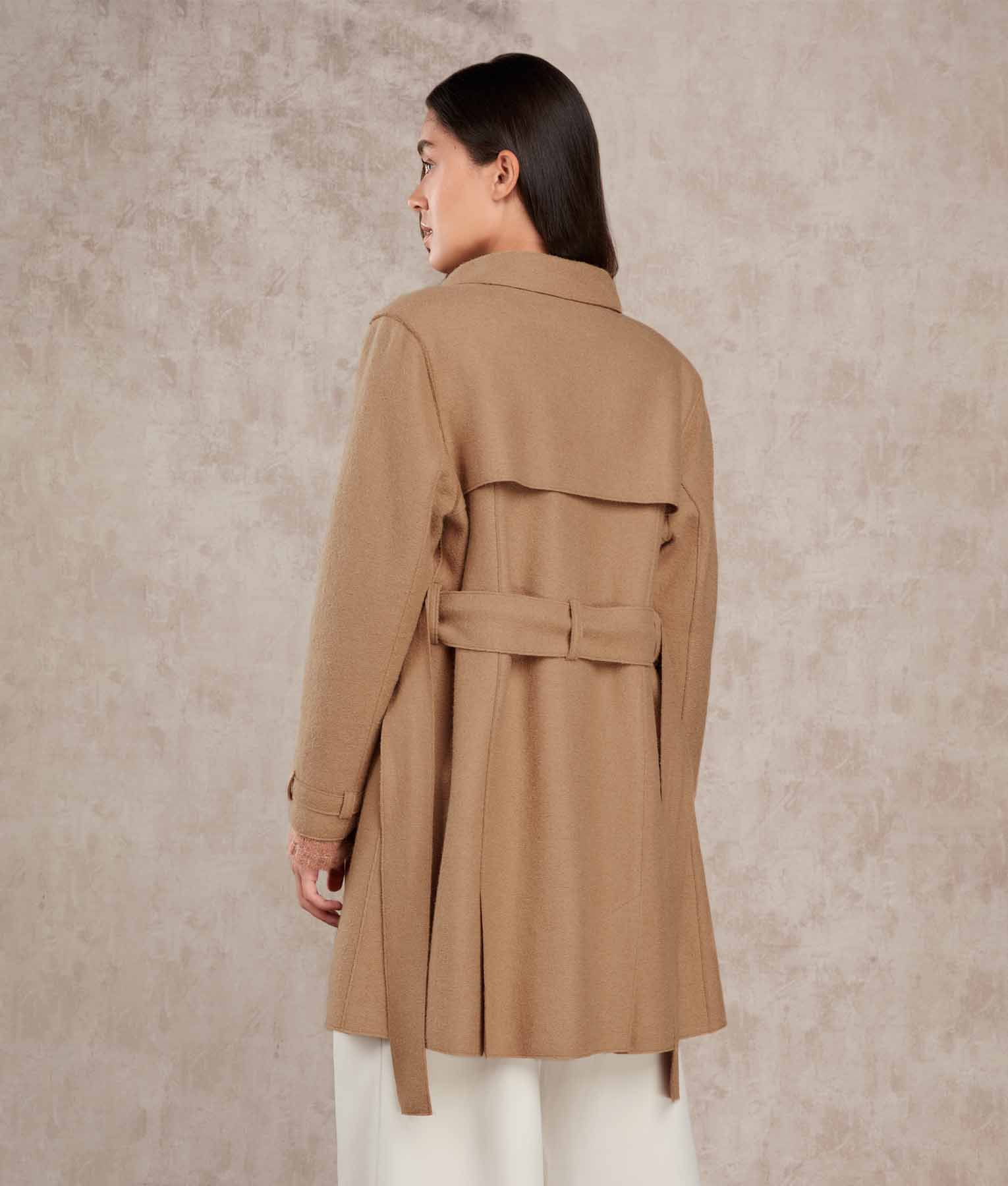 Abrigo Felted Con Cinturón