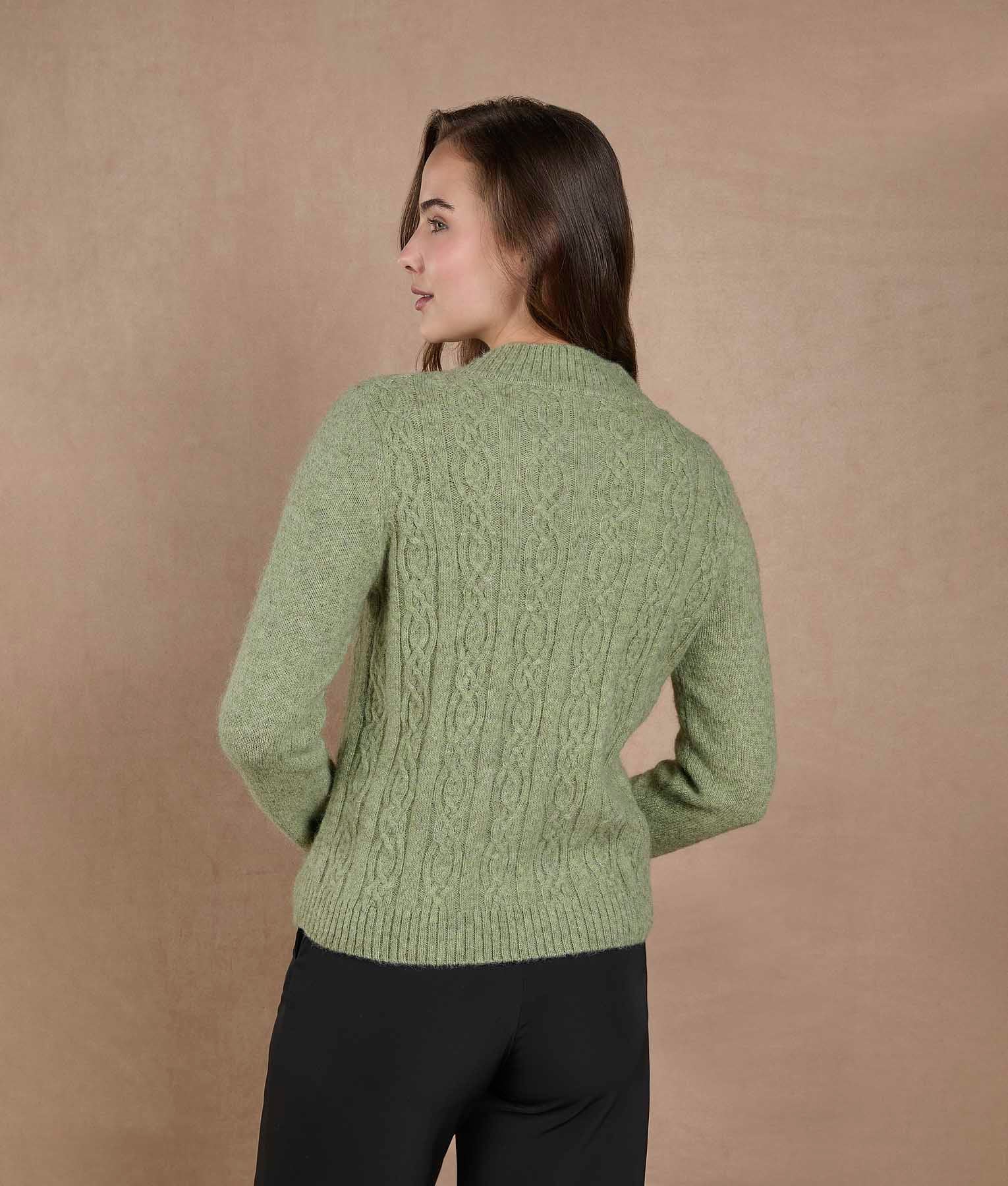 Chompa de cuello alto - Sombra del bosque