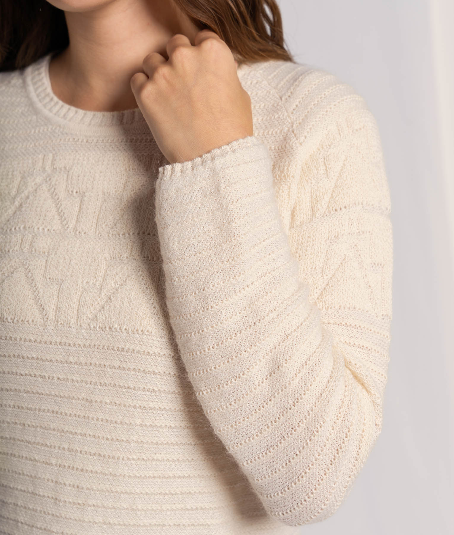 Chompa Cuello Redondo Con Diseños En Arcilla