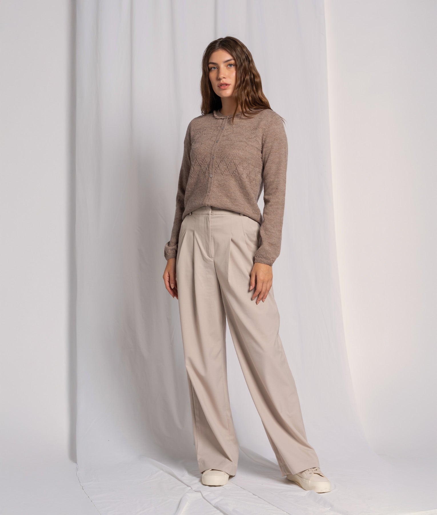 Cardigan Flores Con Efecto Encaje