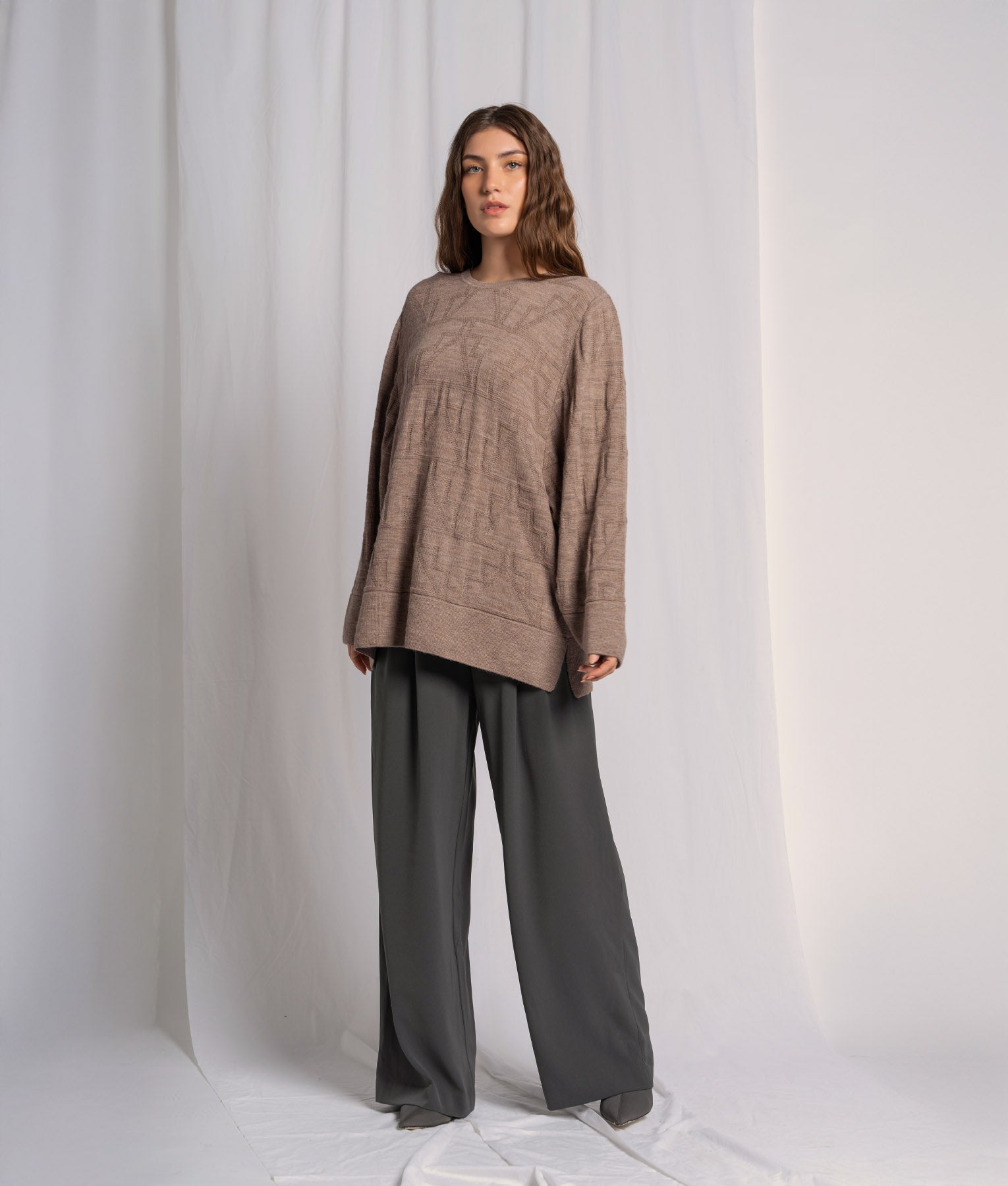 Chompa Jacquard Monocolor Oversize