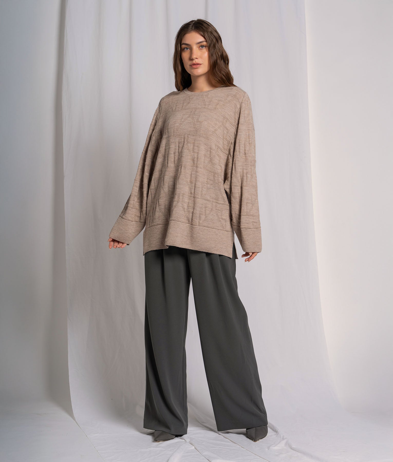 Chompa Jacquard Monocolor Oversize