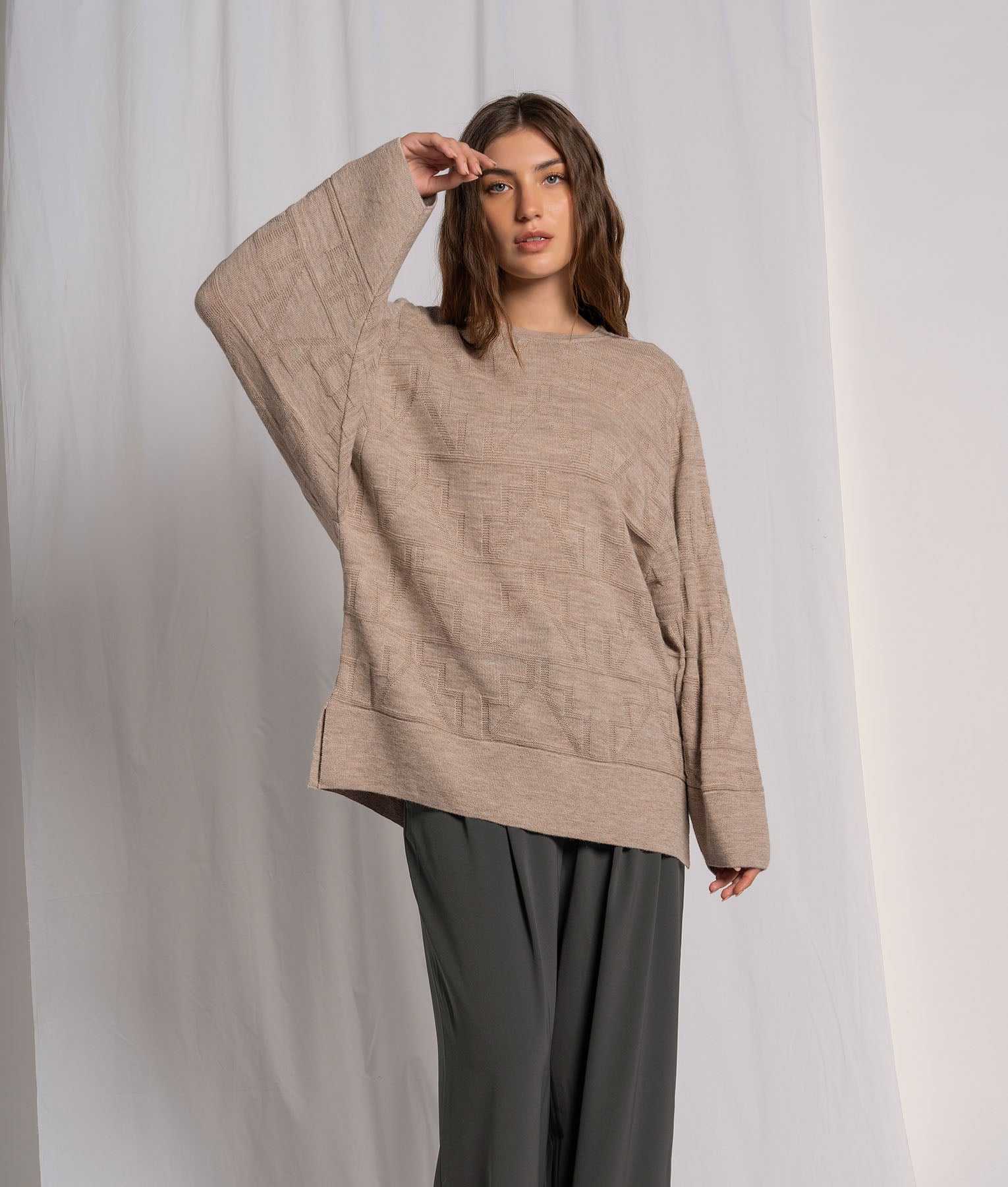 Chompa Jacquard Monocolor Oversize