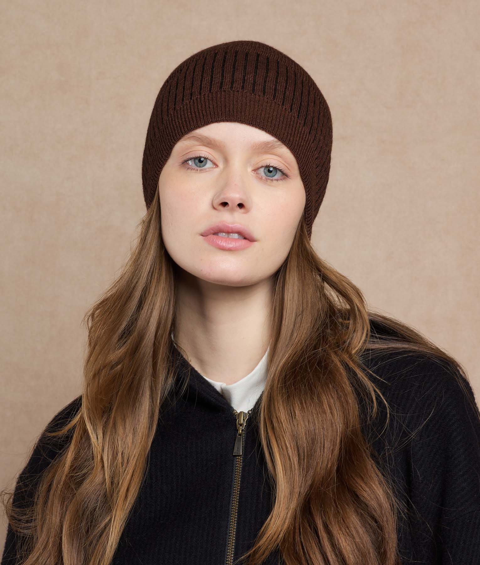 Gorro Jacquard Y Canelones Reversible