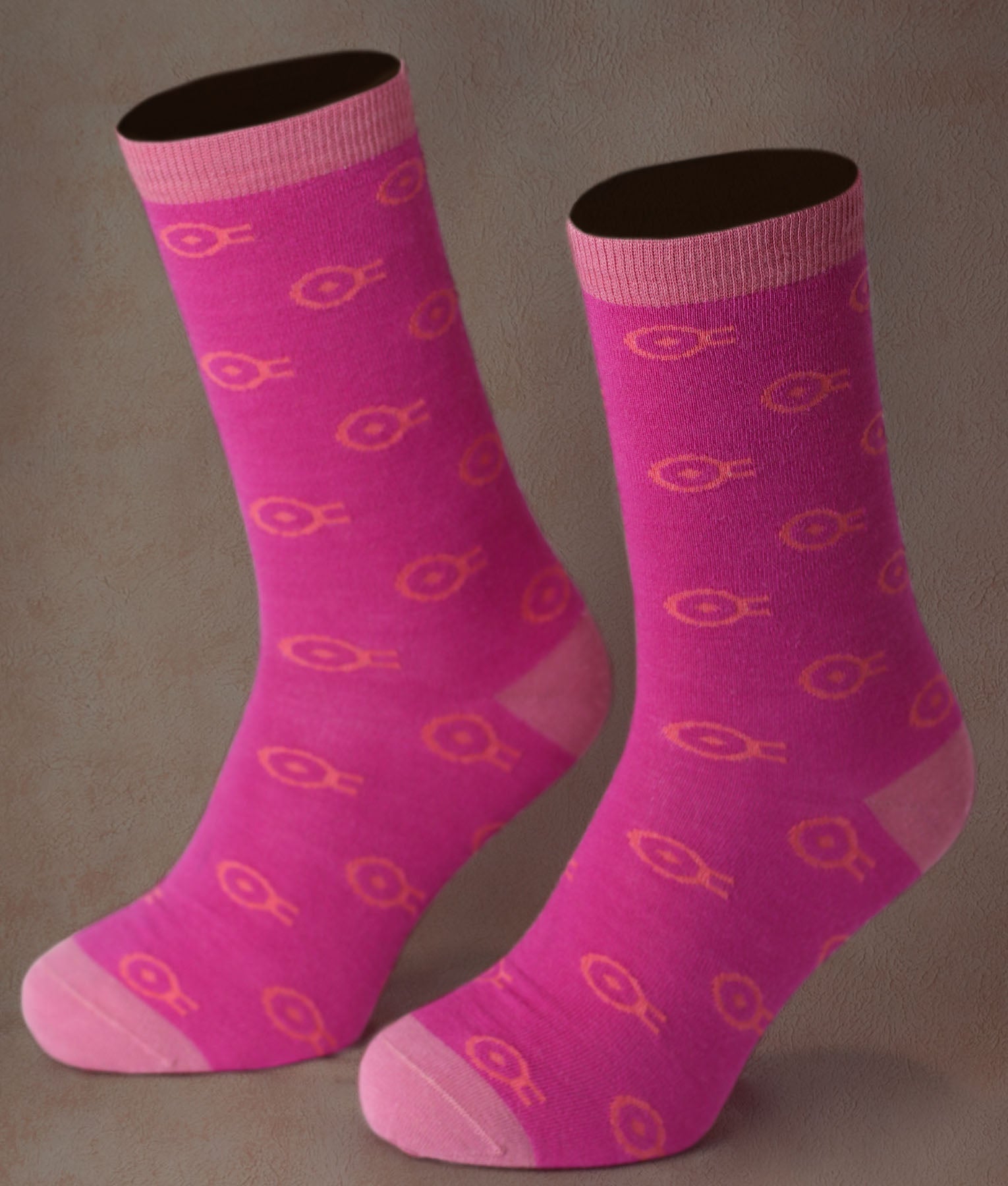 Medias Mujer Amano - Rosa Frambuesa Y Rosa Frosting