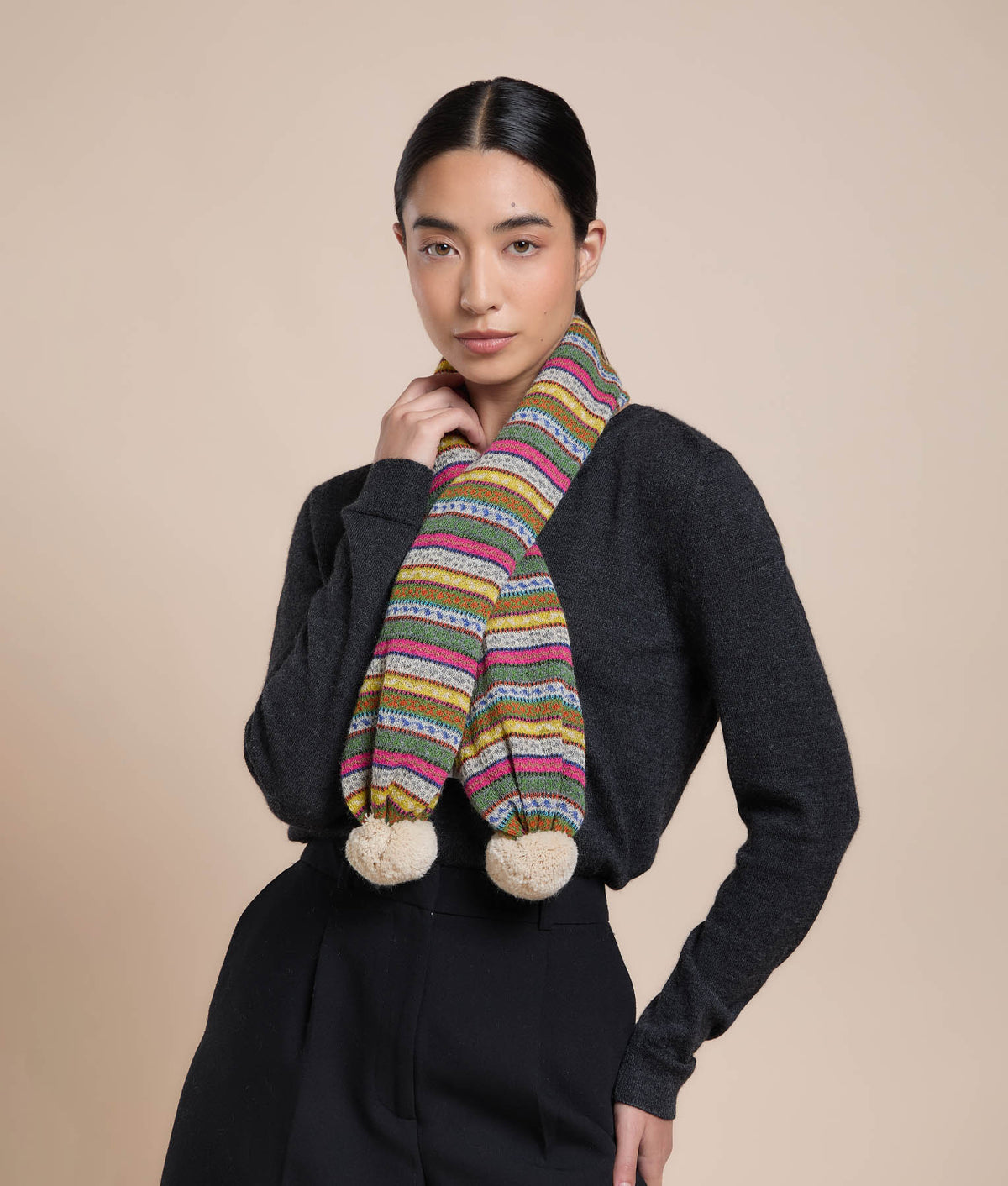 Chalina Jacquard con Pompones