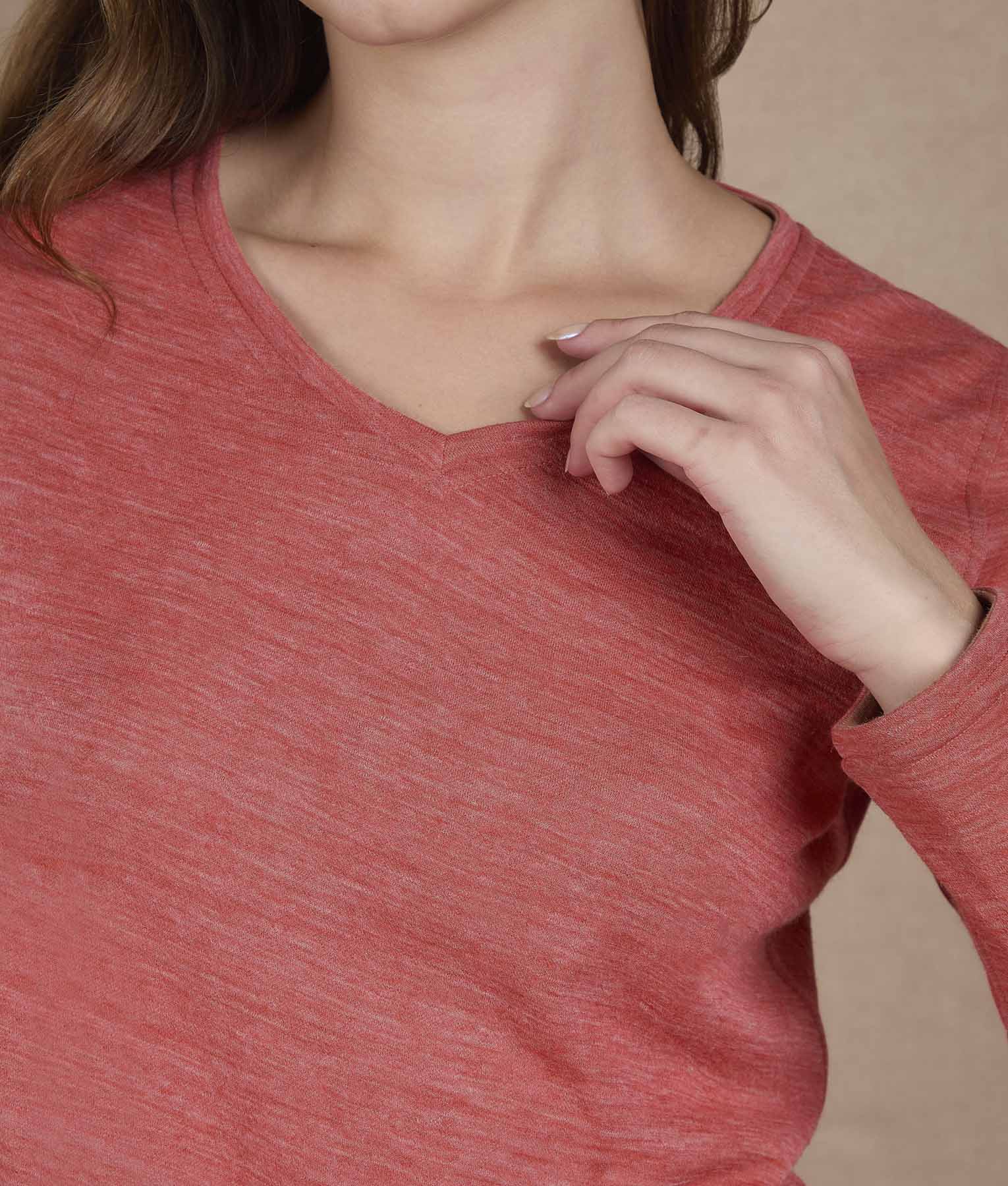 Chompa Reversible Flor de Durazno Cuello V