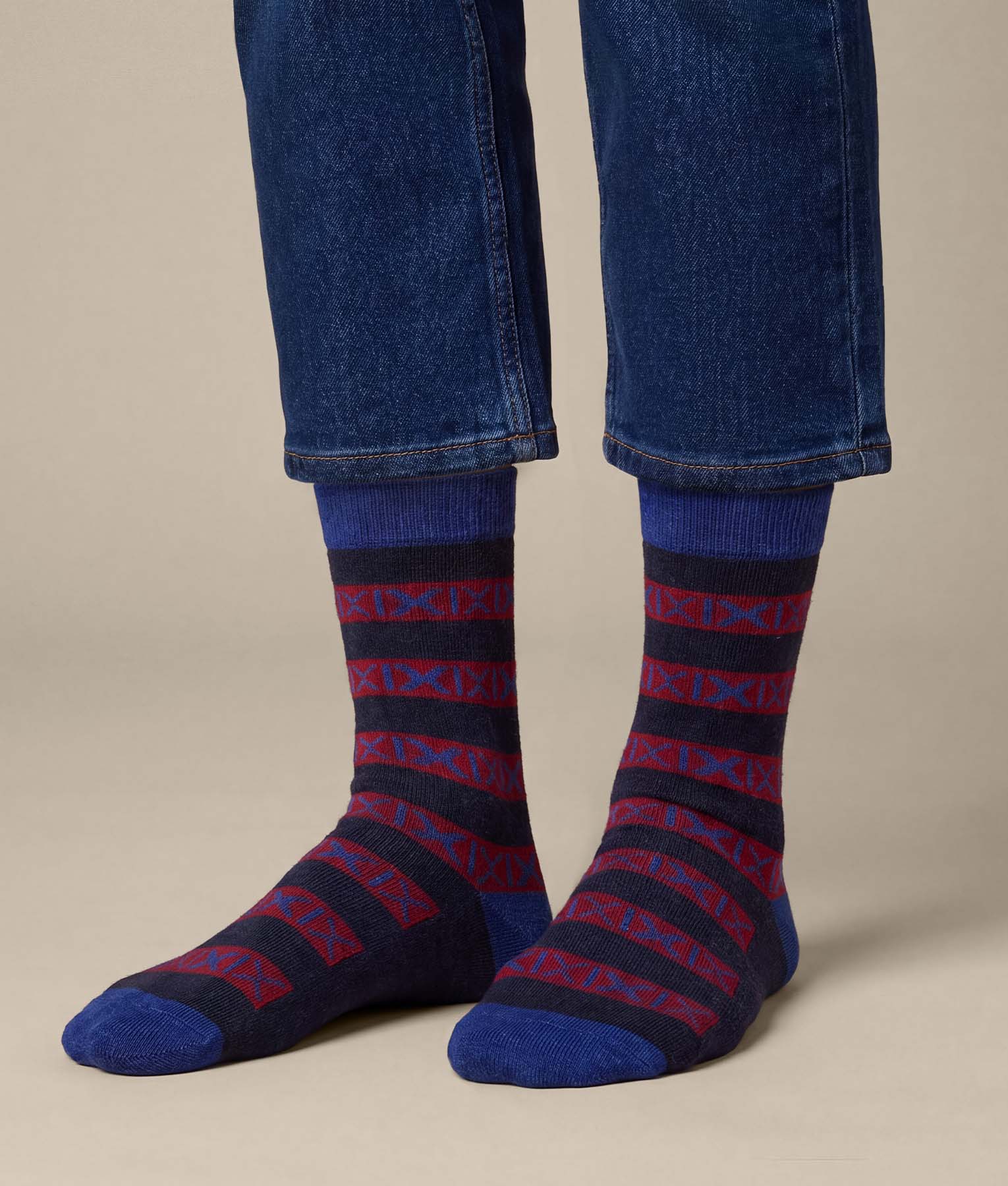 Medias a rayas para hombre