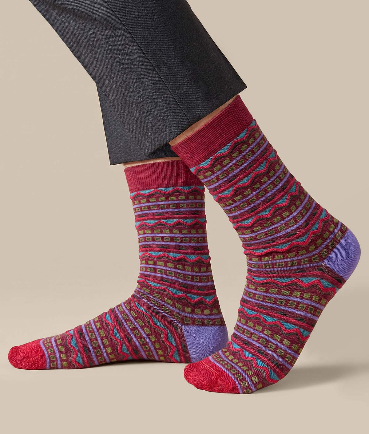 Medias Hombre Lineas Jacquard