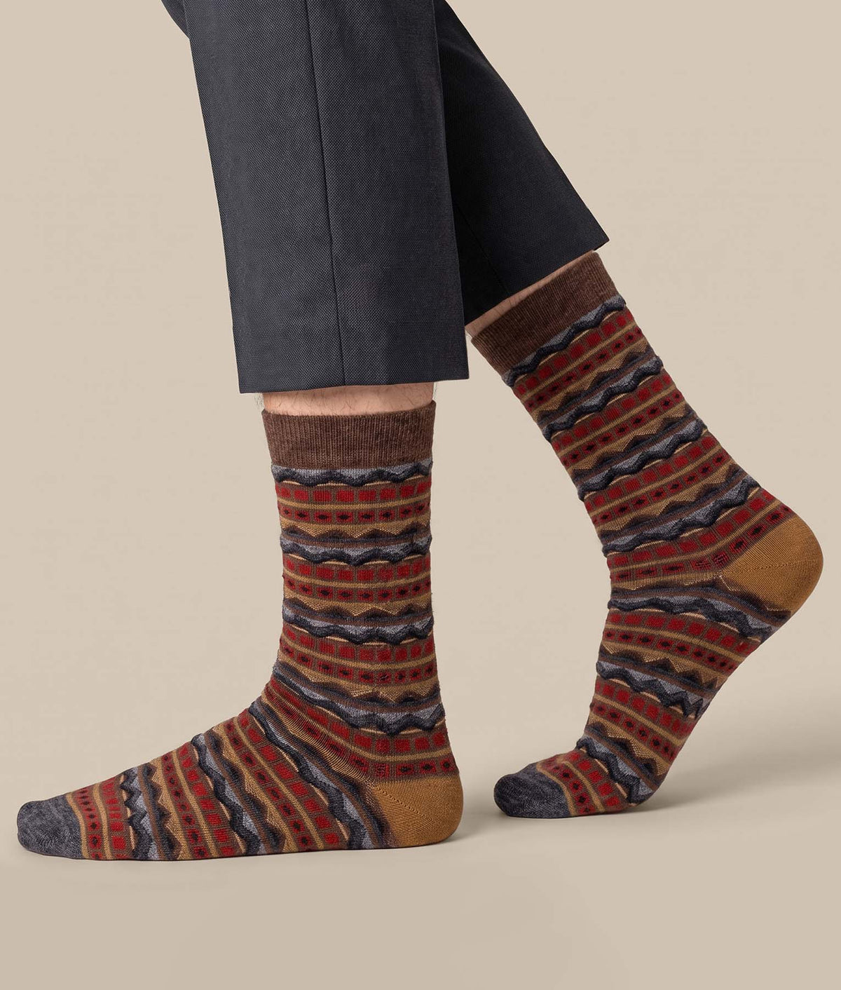 Medias Hombre Lineas Jacquard