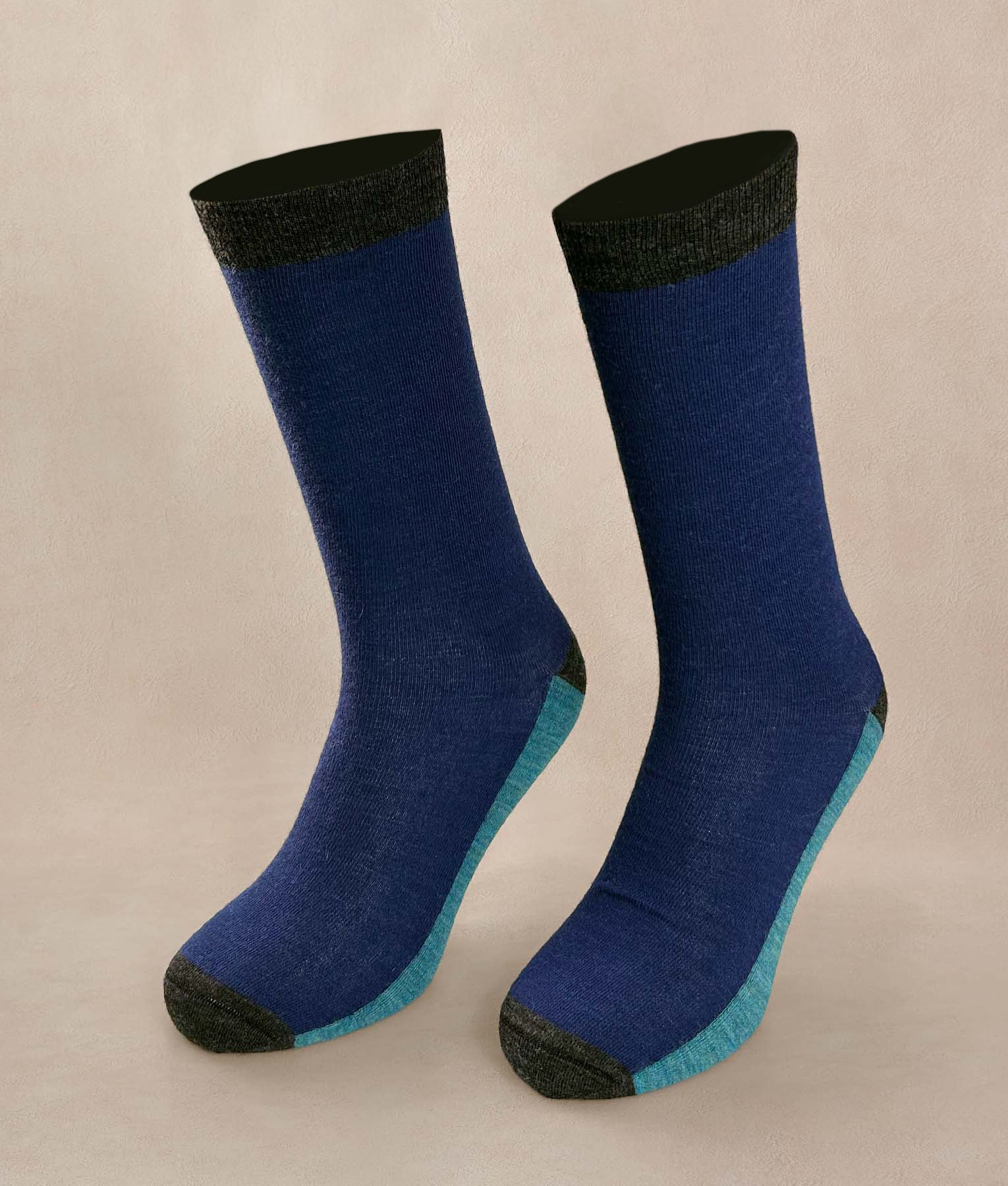 Medias Hombre Color Block  - azul