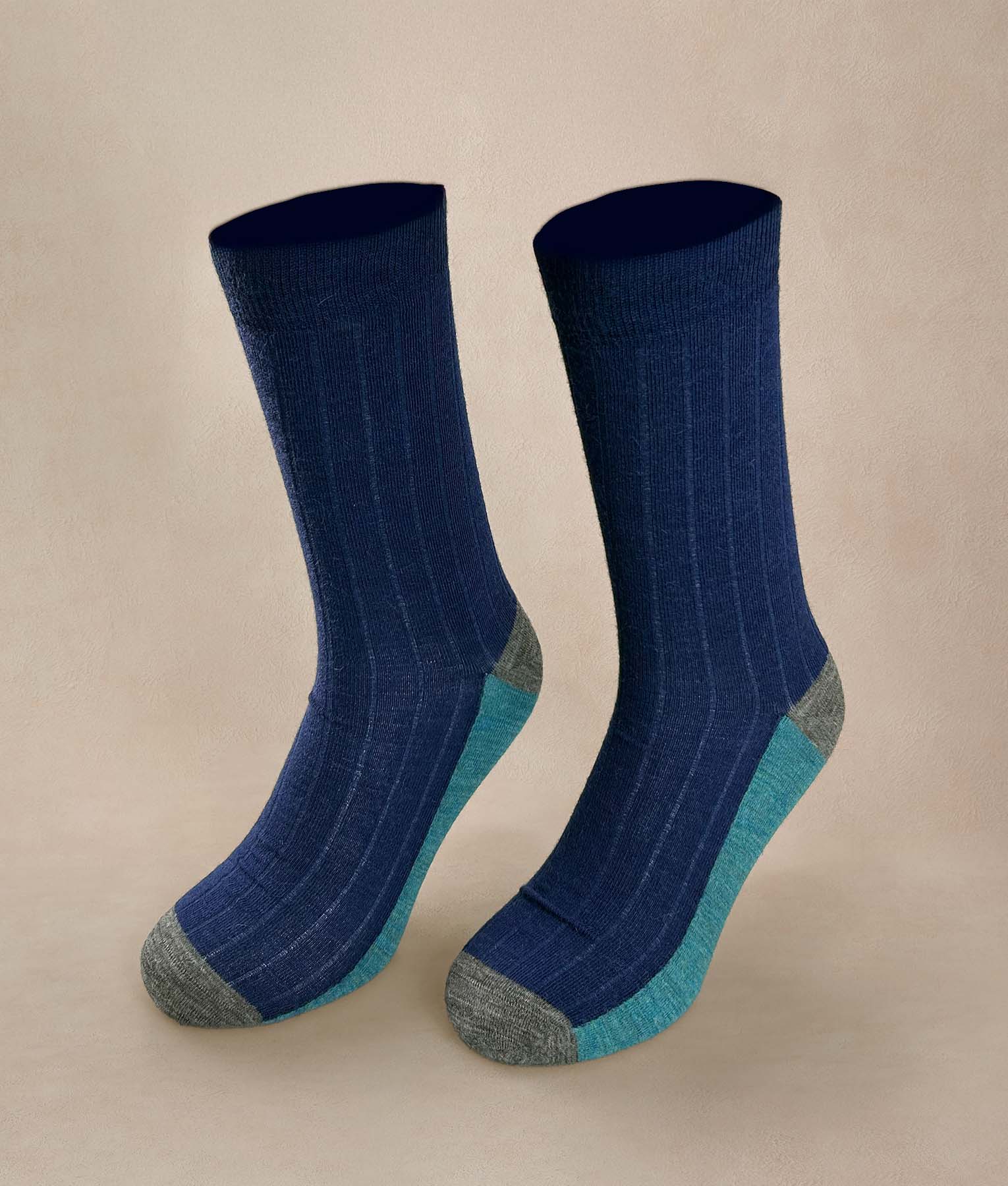 Medias Hombre Classic Rib - azul