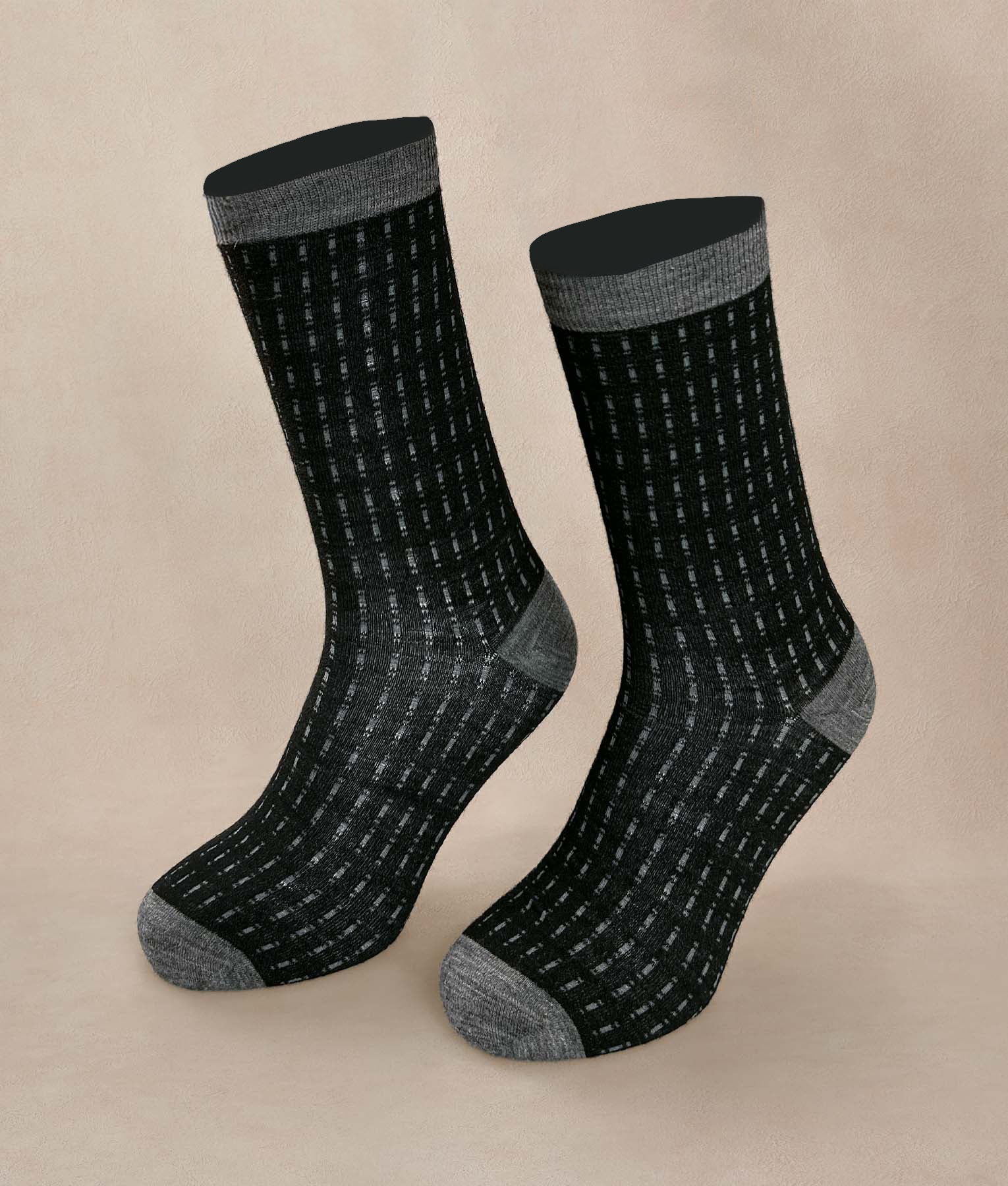 Medias Hombre Lines Interrupted - gris