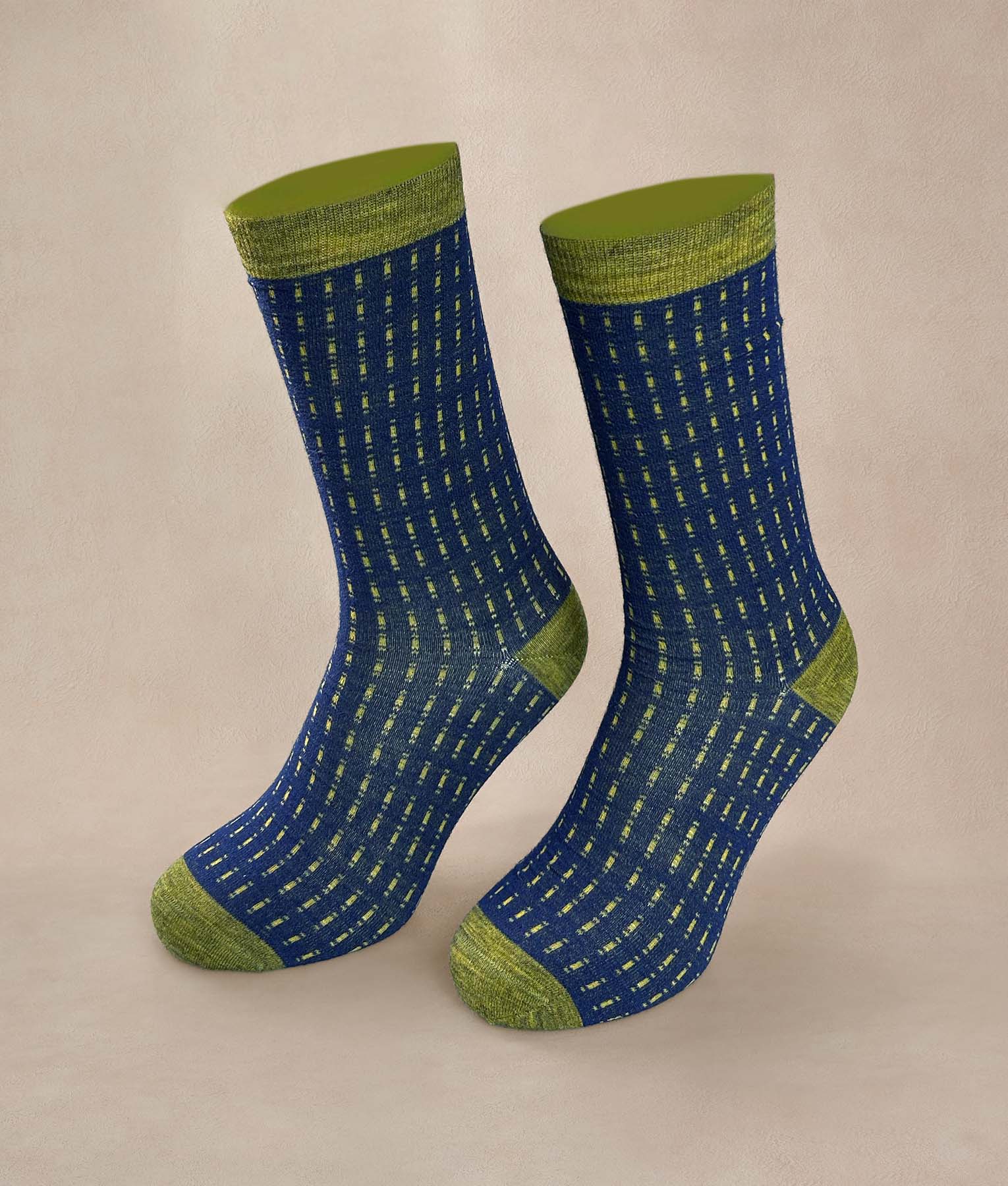 Medias Hombre Lines Interrupted - verde