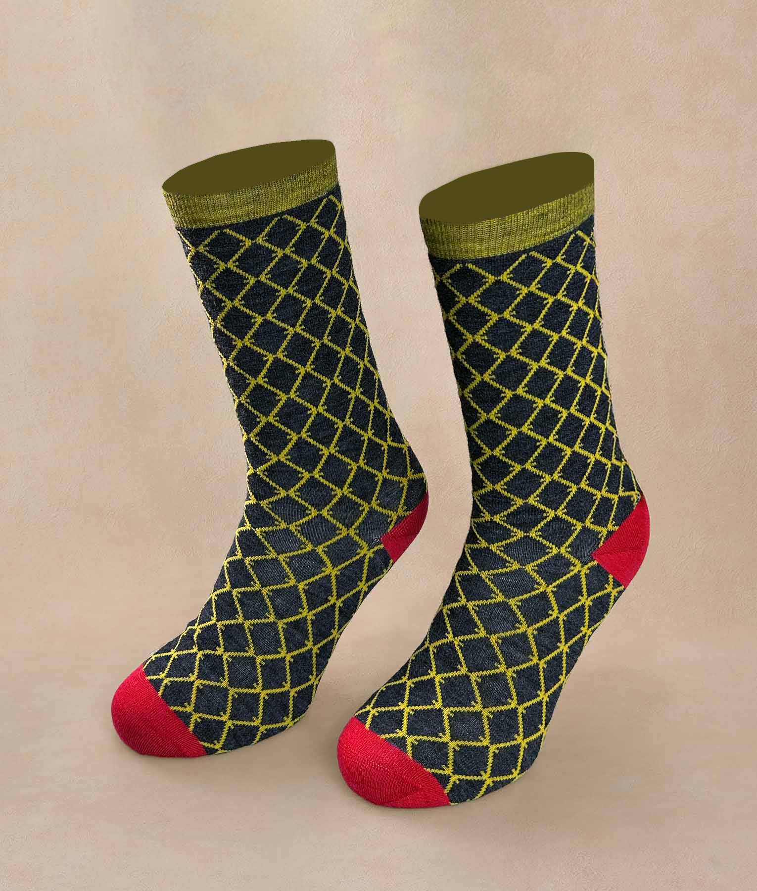 Medias Mujer La Panal - verde olivo