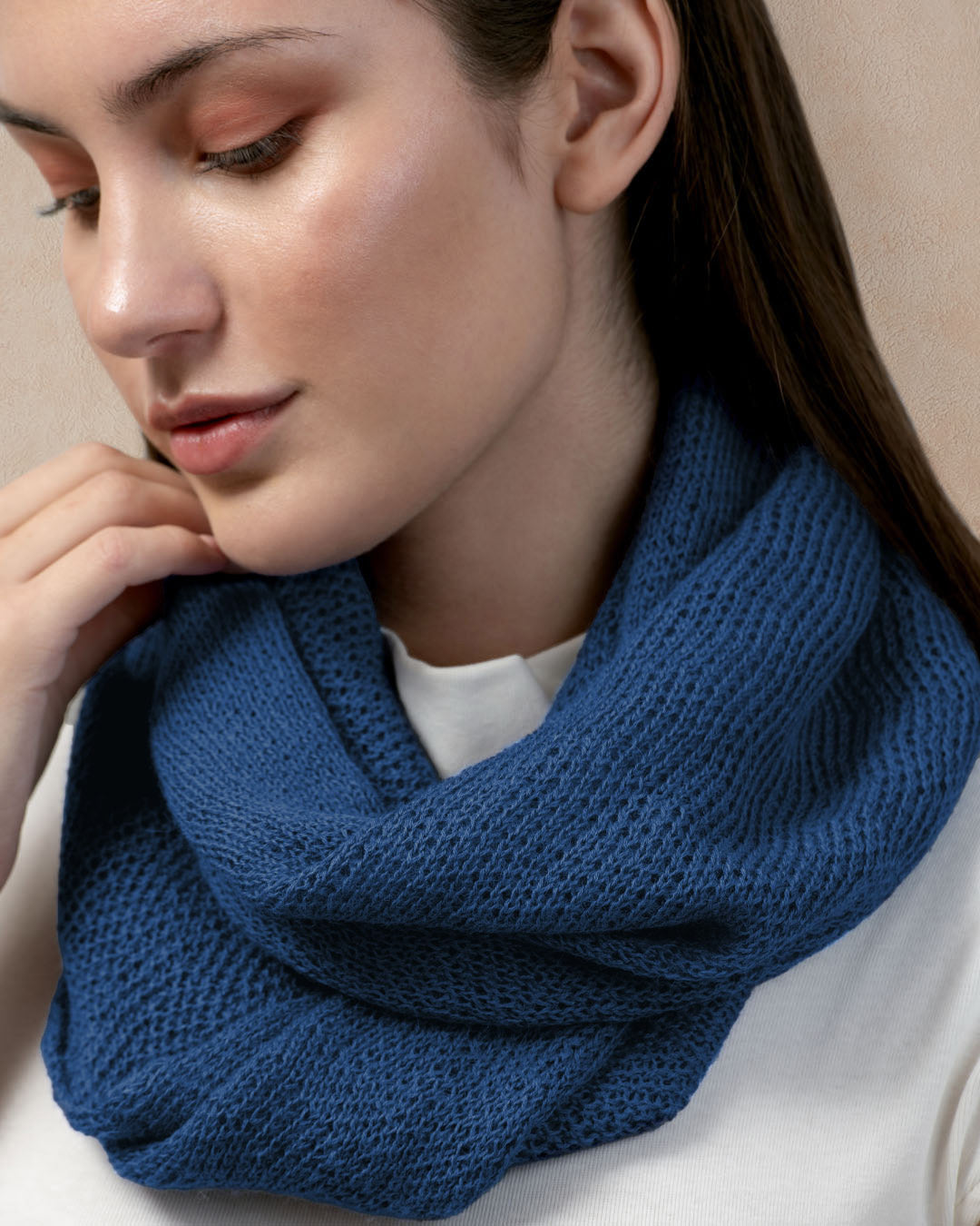 Strong Blue Infinity Scarf