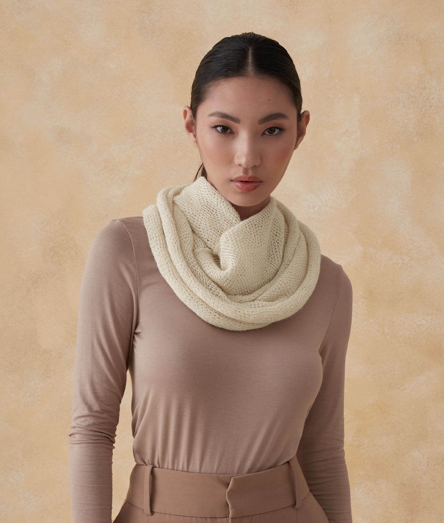 Antique White Infinity Scarf
