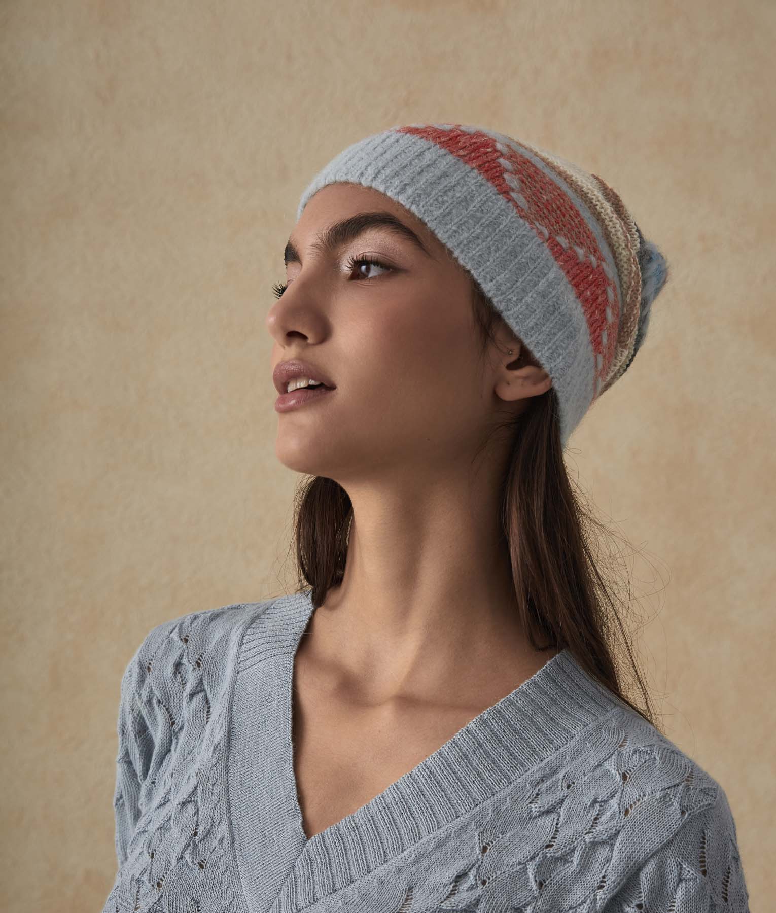 Gorro Geométrico Intarsia