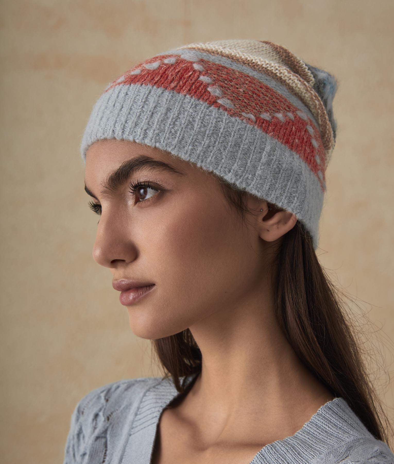 Gorro Geométrico Intarsia