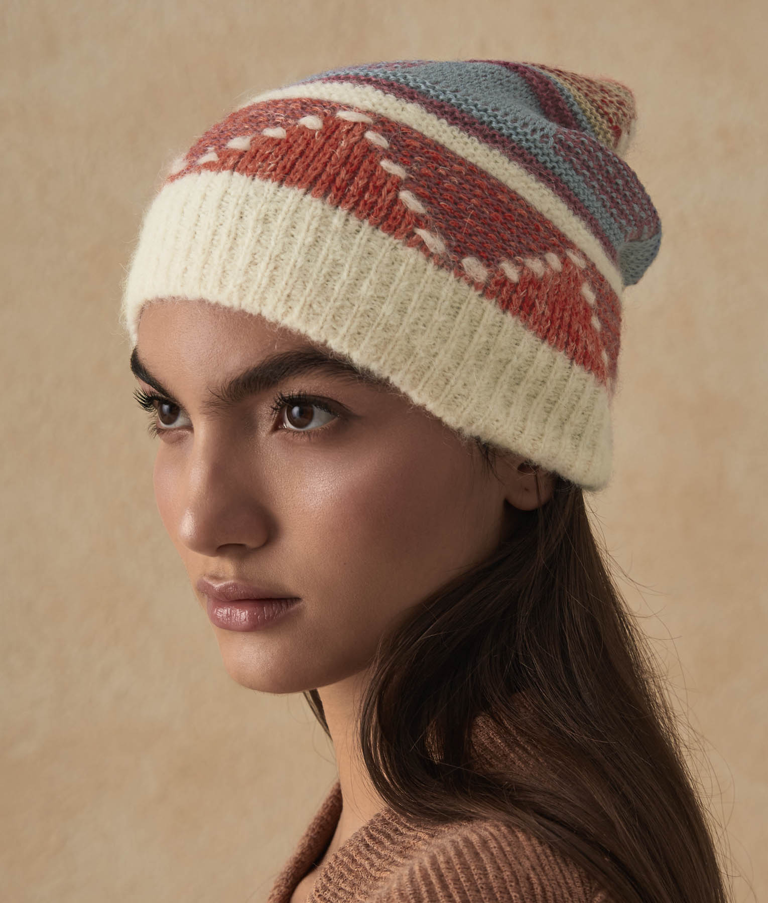 Gorro Geométrico Intarsia