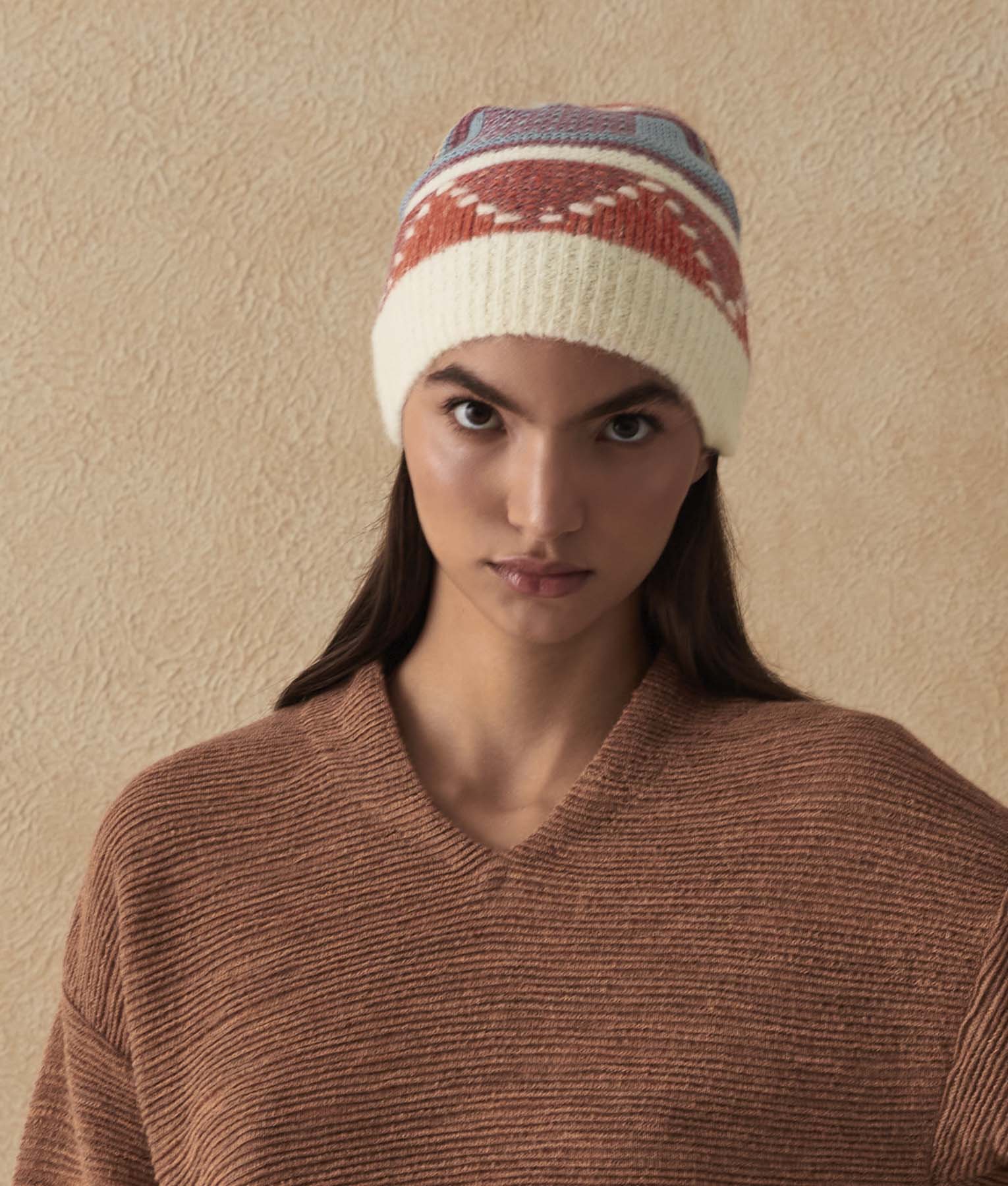 Gorro Geométrico Intarsia