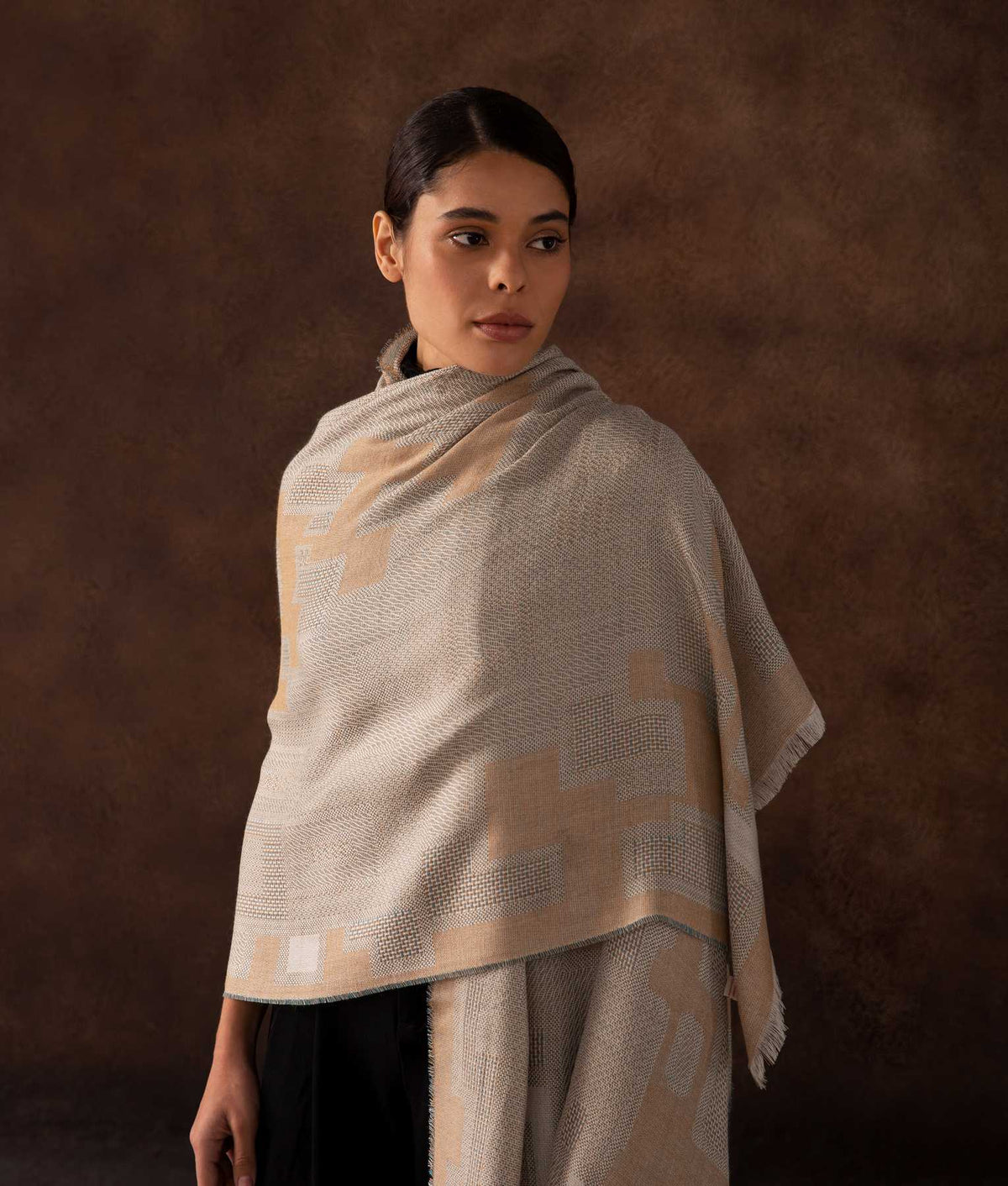 Estola Coronado Moche Baby Alpaca y Seda
