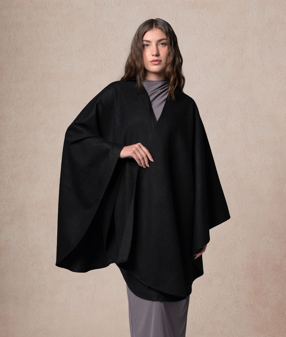 Ruana Baby Alpaca - Negro