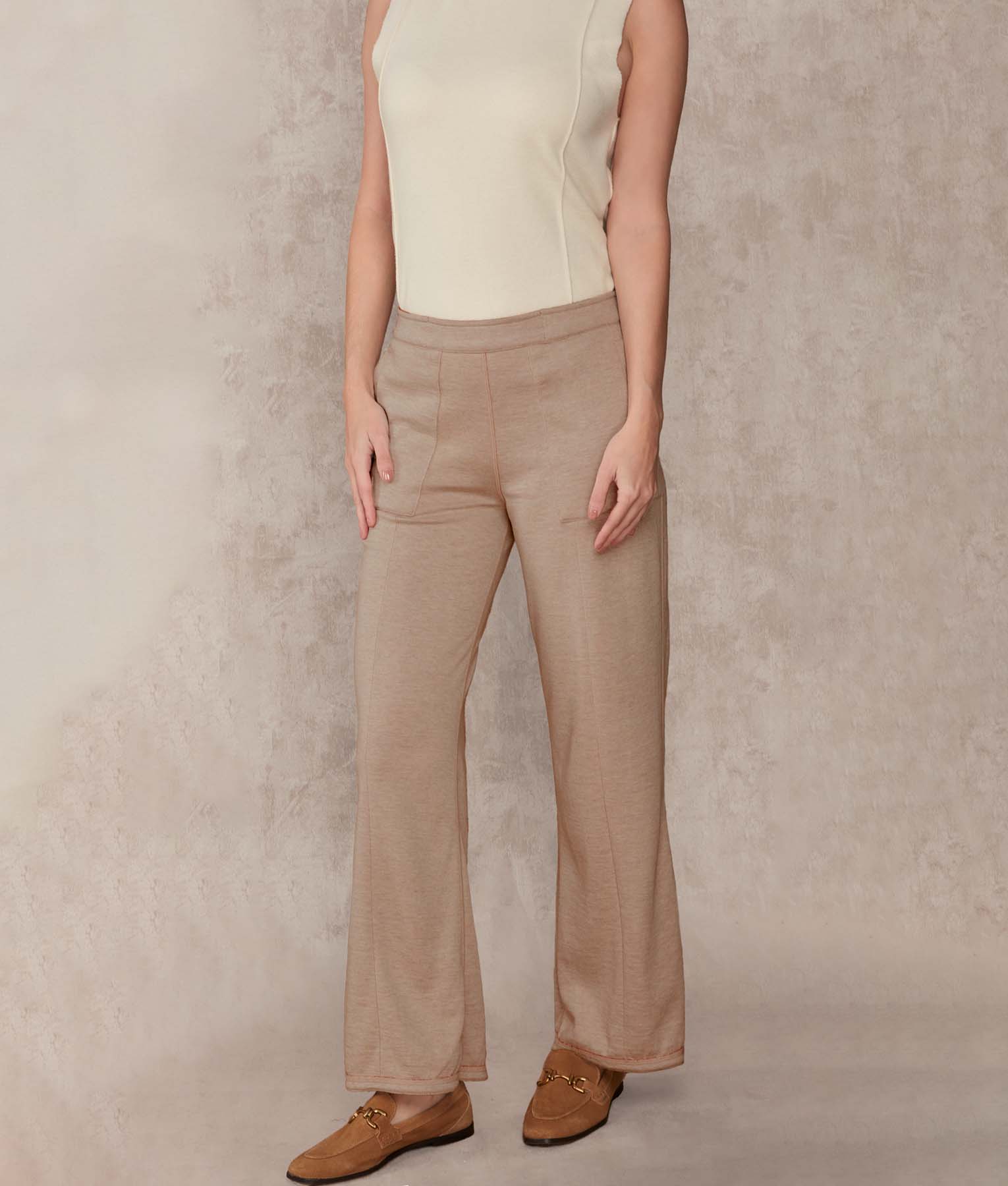 Pantalon Basico Estrecho - Mermelada Y Rosa Susurro
