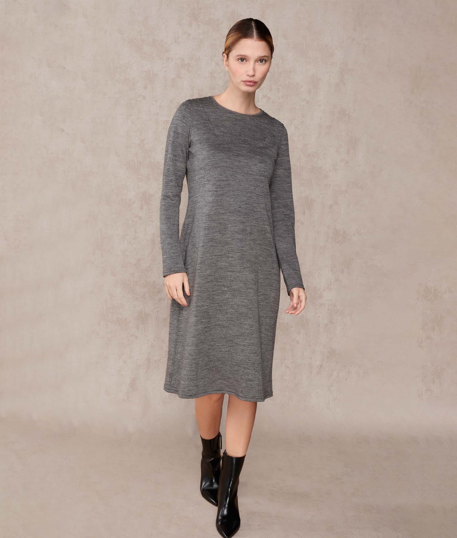 Vestido Reversible Clasico - Hierro Forjado Y Gris Claro