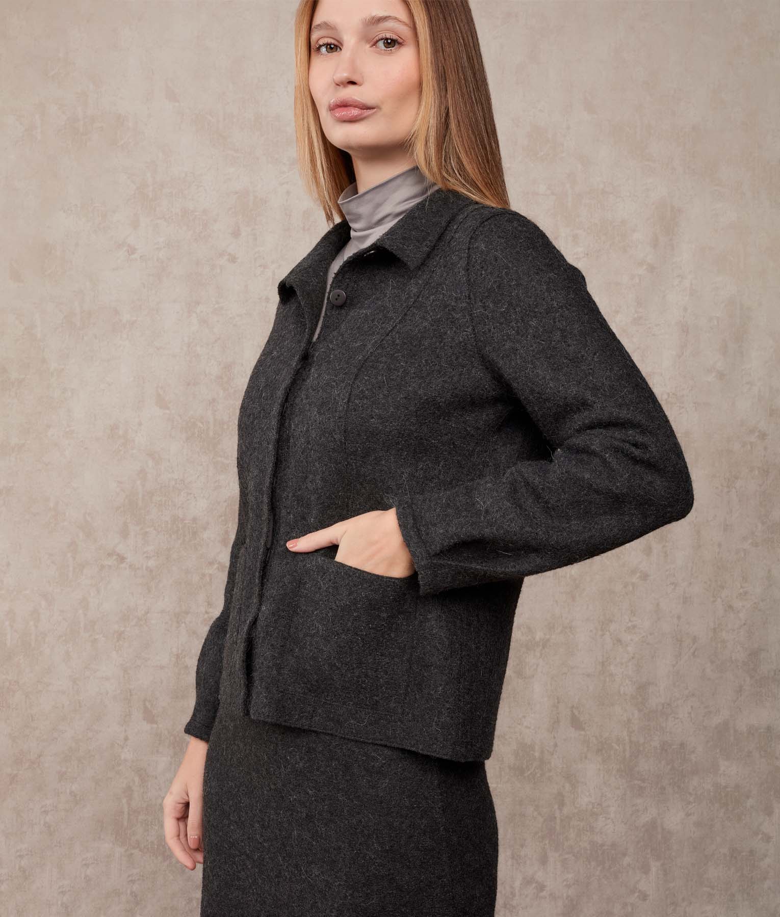 Cardigan Con Bolsillos - Negro Pirata