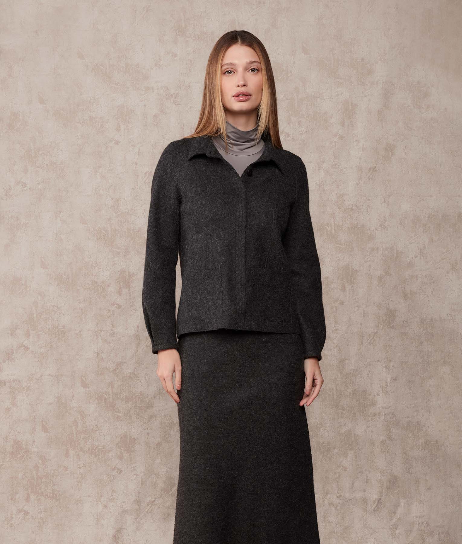 Cardigan Con Bolsillos - Negro Pirata