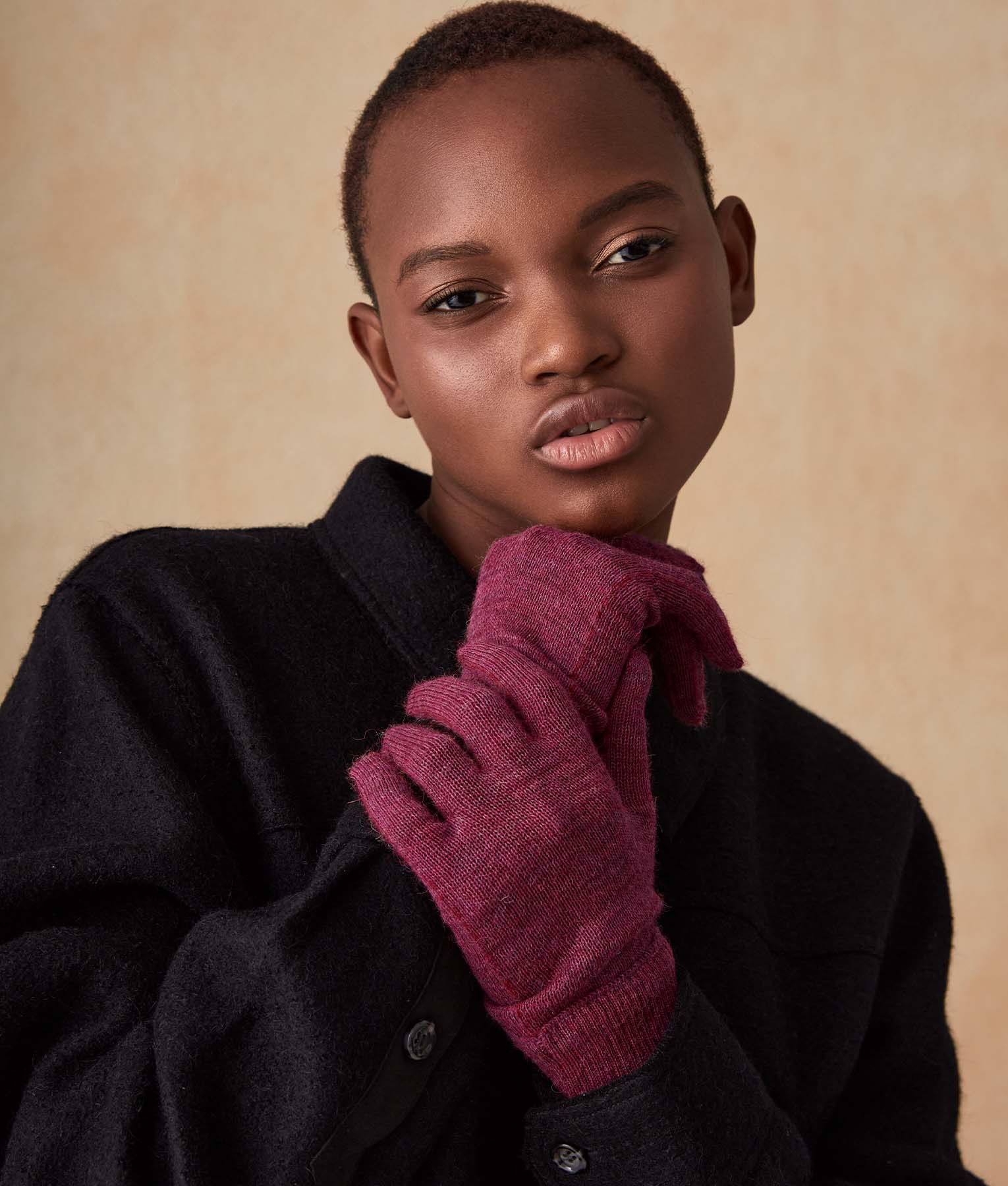Guantes Reversibles - Rojo Chino Y Morado