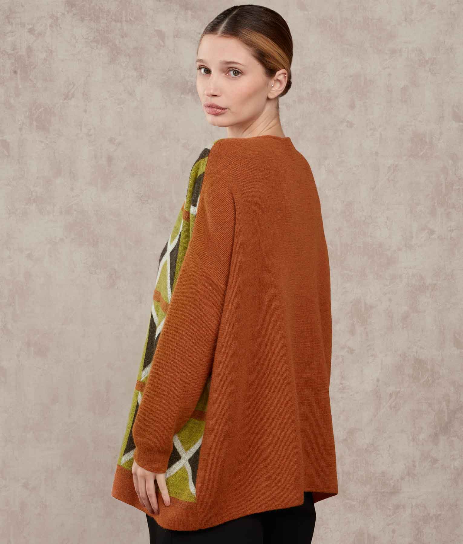 Poncho Collar - Lava Fundida Y Azul Vallarta