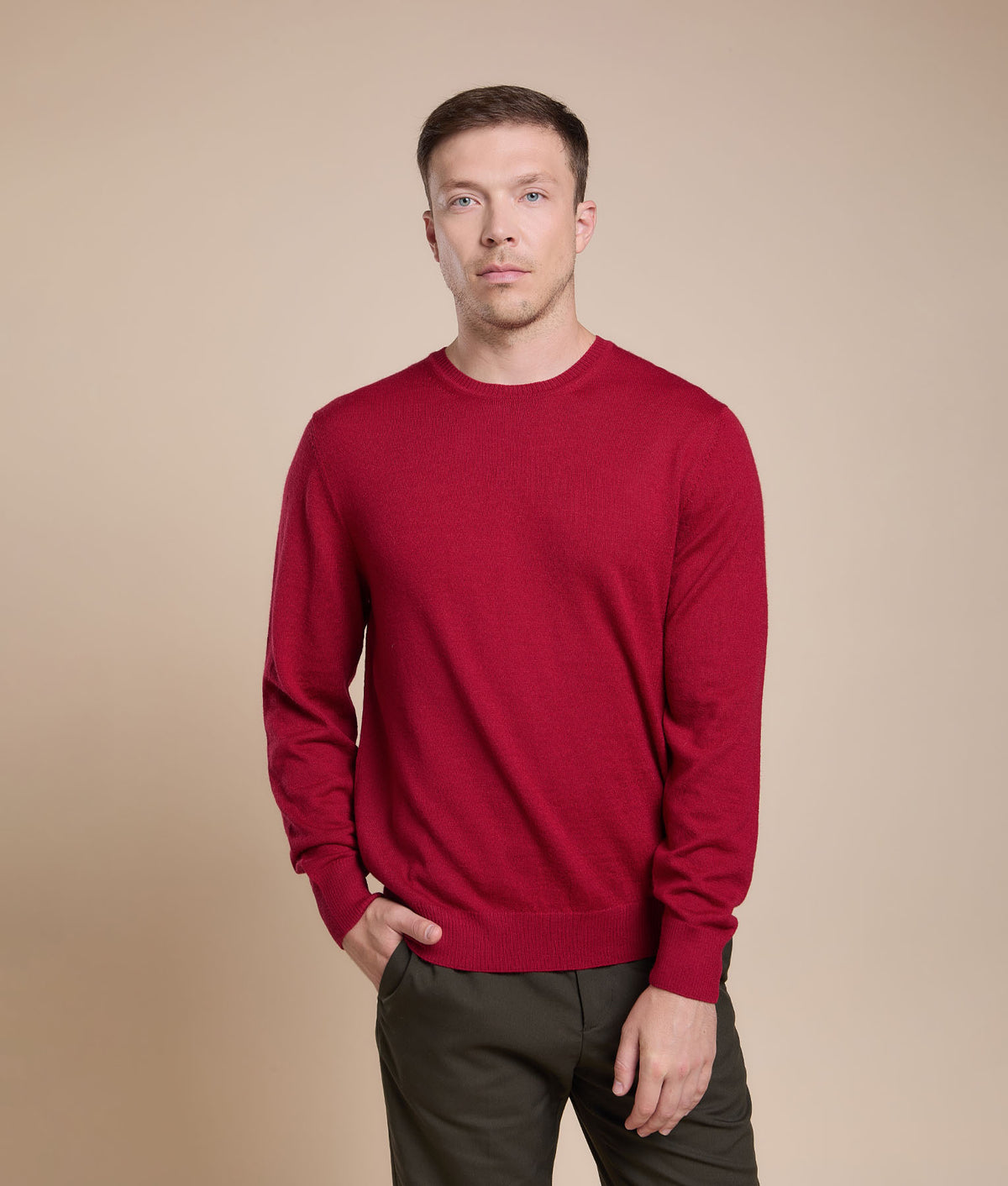 Suéter de Jersey con Cuello Redondo