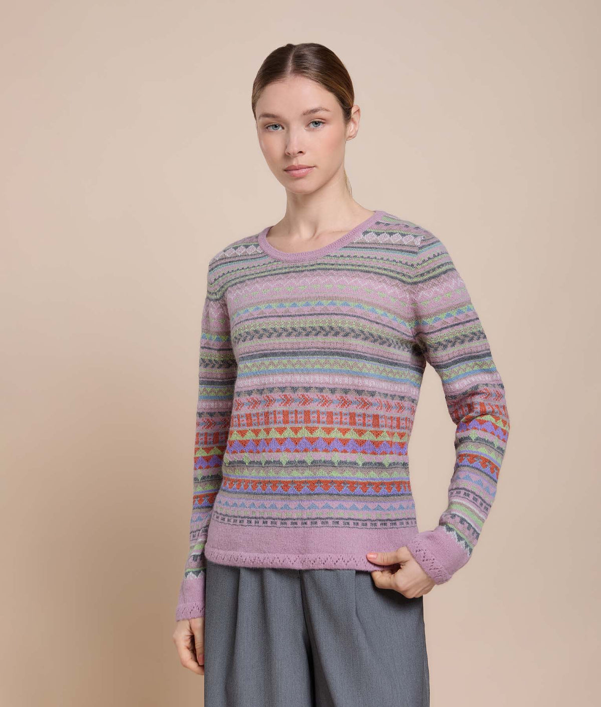 Suéter de Jacquard y Jersey