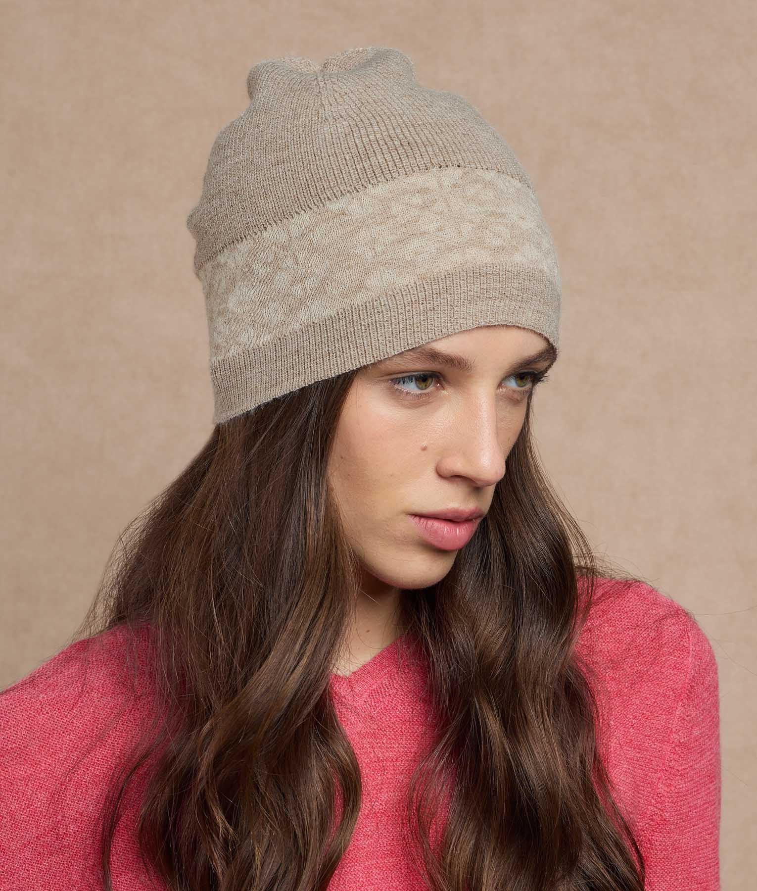 Gorro Jacquard Y Canelones Reversible
