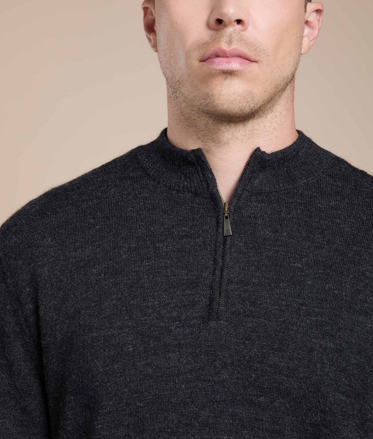 Suéter Básico de Jersey con Cuello Alto