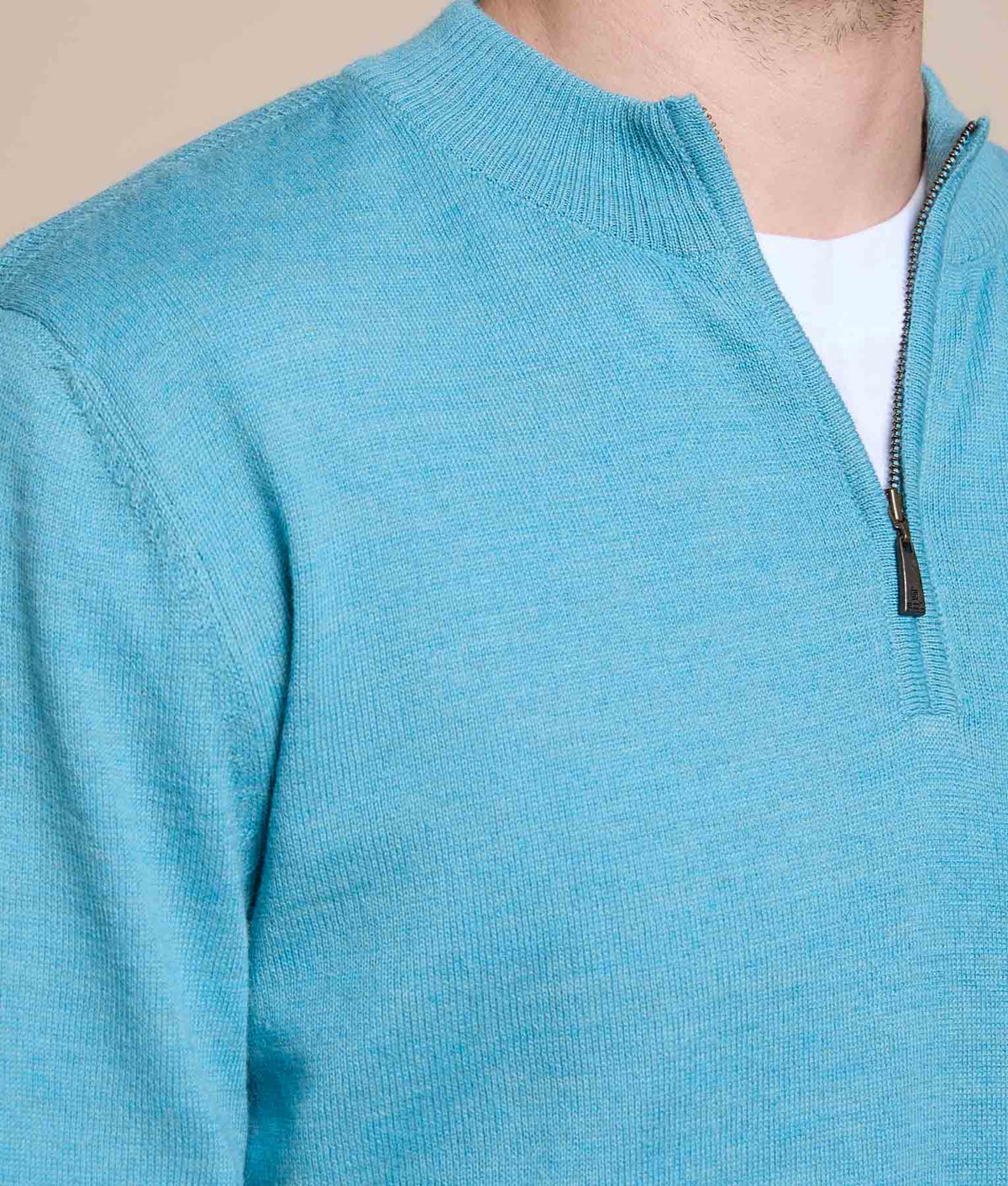Suéter Básico de Jersey con Cuello Alto
